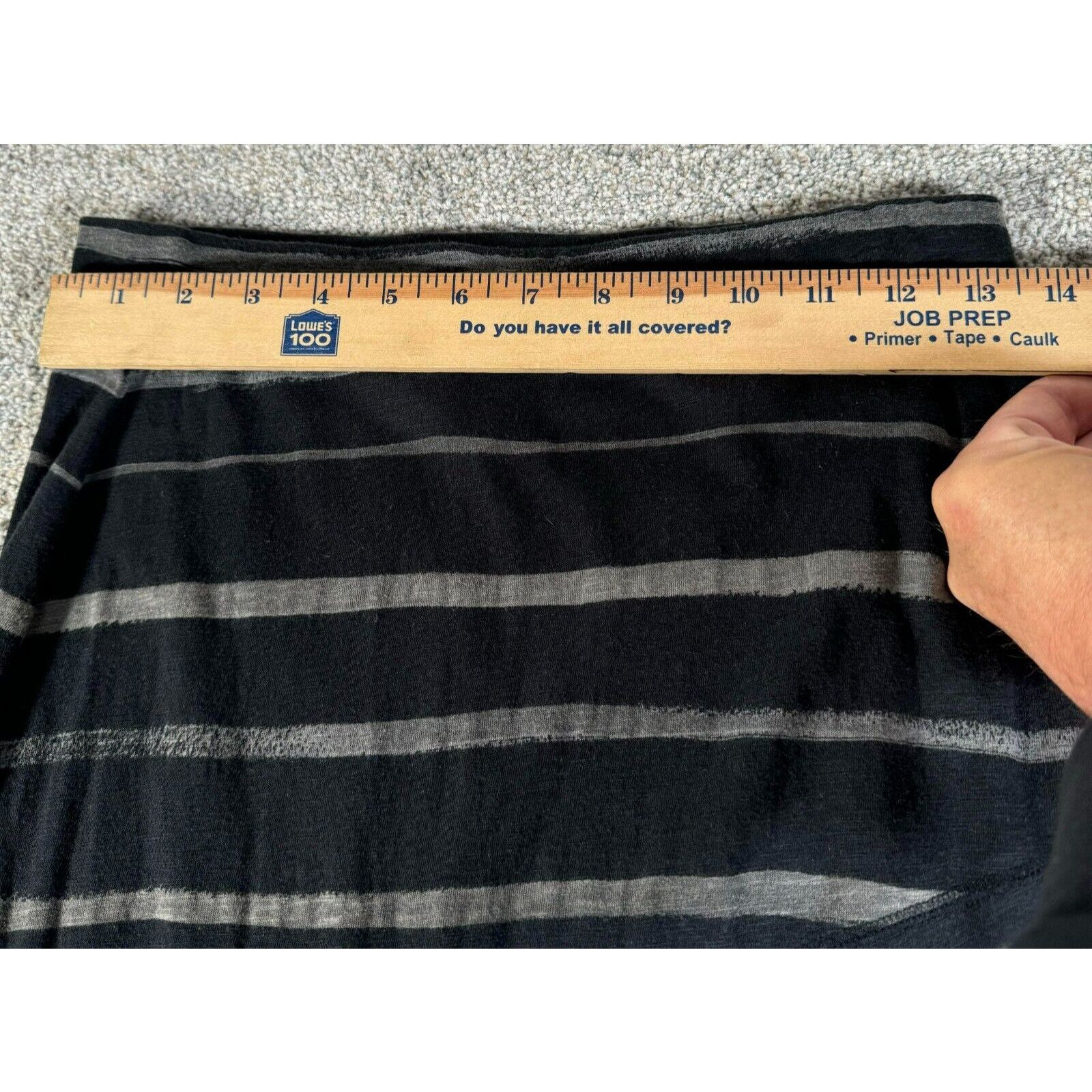 Express Express Skirt Women XS Maxi Dark Asymmetrical Striped Grunge Size 27" / US 4 / IT 40 - 2 Thumbnail