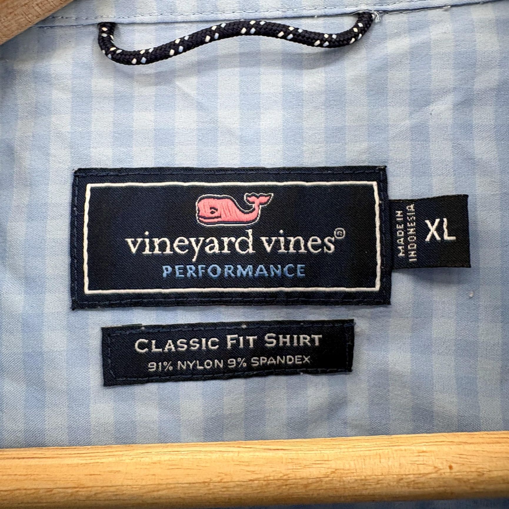 Vineyard Vines Vineyard Vines Shirt Mens XL Blue Check Performance Classic Fit Long Sleeve Size US XL / EU 56 / 4 - 3 Thumbnail