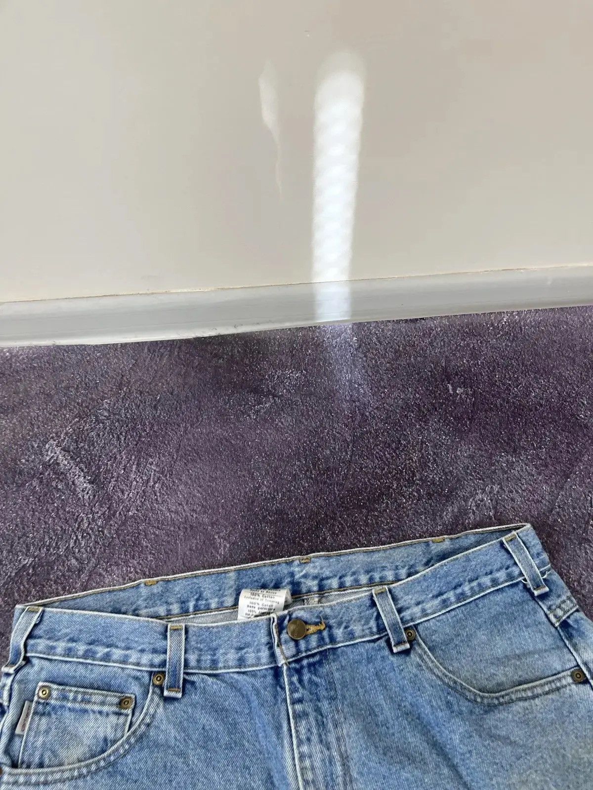 Carhartt Vintage 90s Carhartt Blue Work American Hype Denim Jeans Size US 38 / EU 54 - 9 Thumbnail