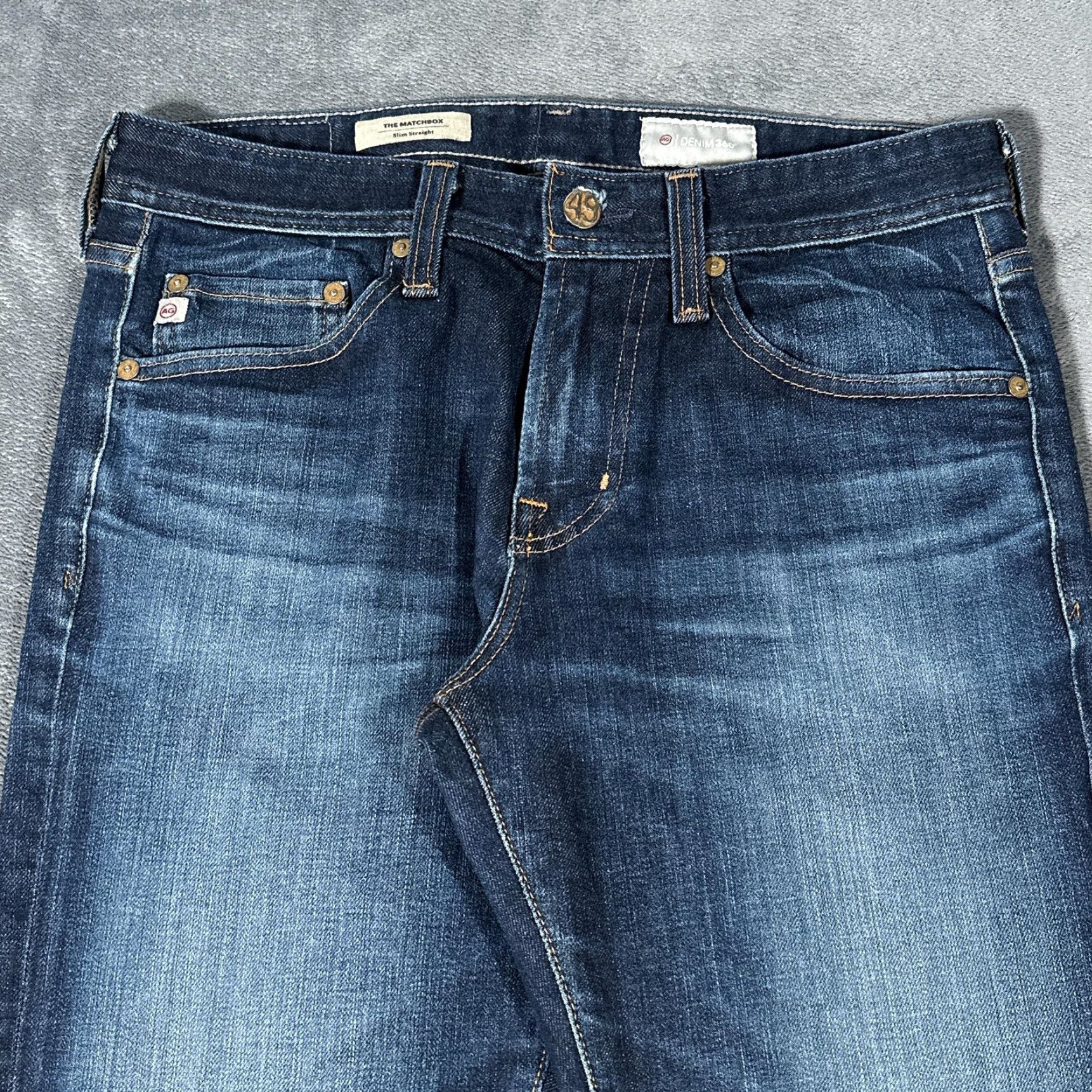 Denime AG Adriano Goldschmied Jeans Slim Straight 360 Denim 30 Blue Matchbox Mens Jeans Size US 30 / EU 46 - 2 Thumbnail