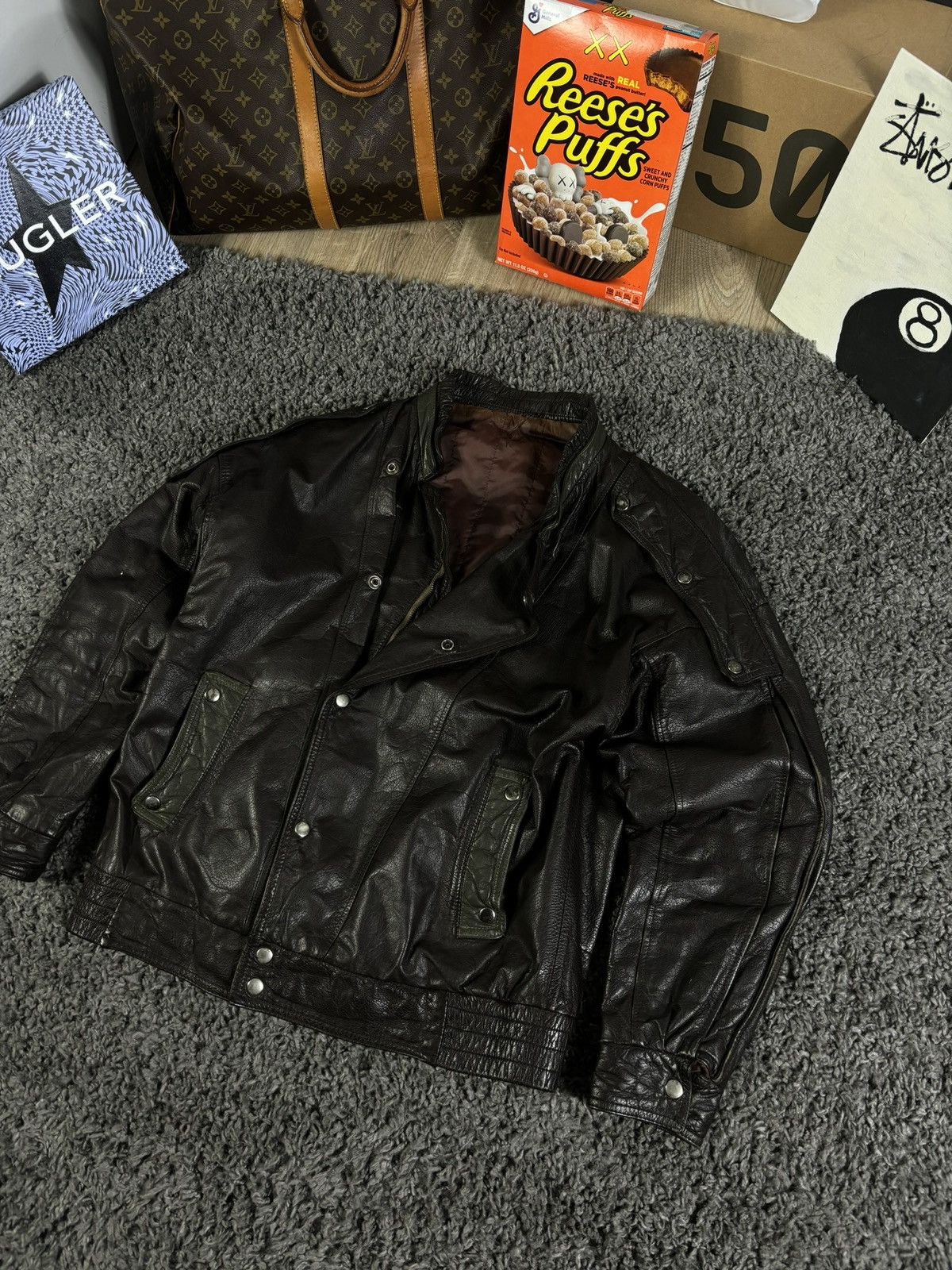 Vintage Vintage Real Leather Asymmetrical Motorcycle Jacket Black Size US L / EU 52-54 / 3 - 2 Thumbnail