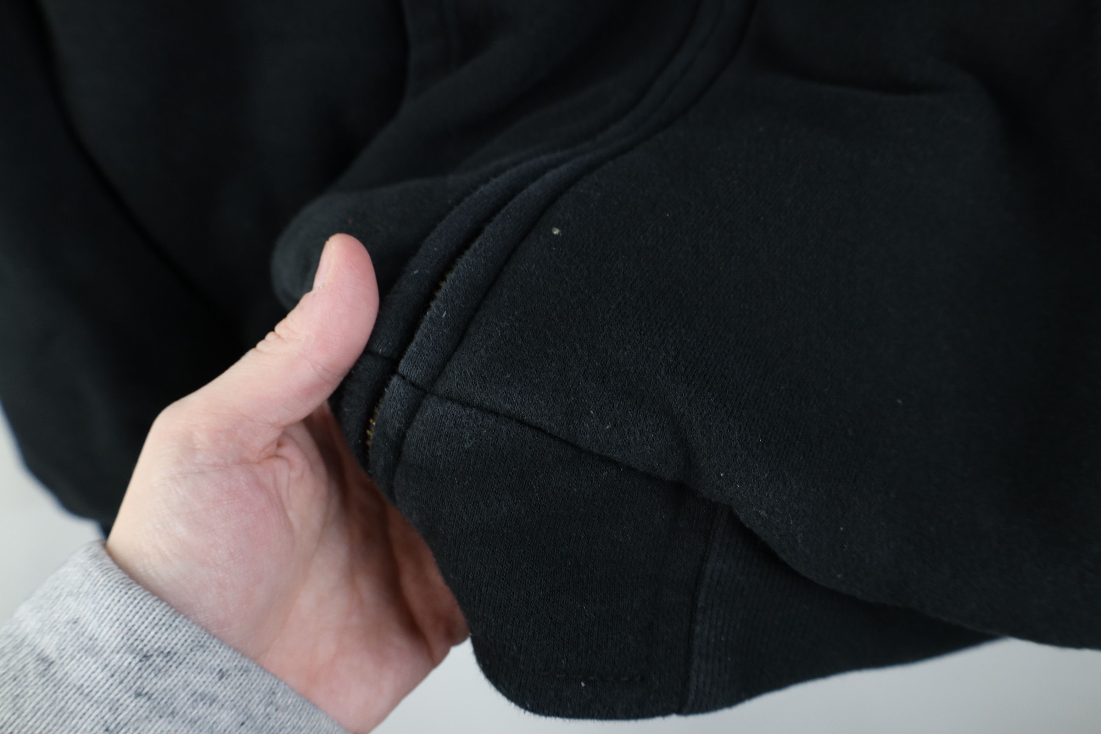 Vintage Vintage 90s Streetwear Thermal Waffle Lined Hoodie Black Size US XXL / EU 58 / 5 - 5 Thumbnail