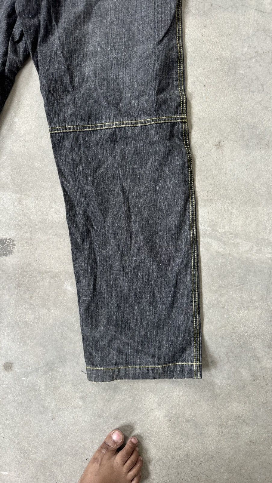 Japanese Brand Y2K TRANSER BAGGY PATCH DENIM PANT Size US 30 / EU 46 - 12 Thumbnail