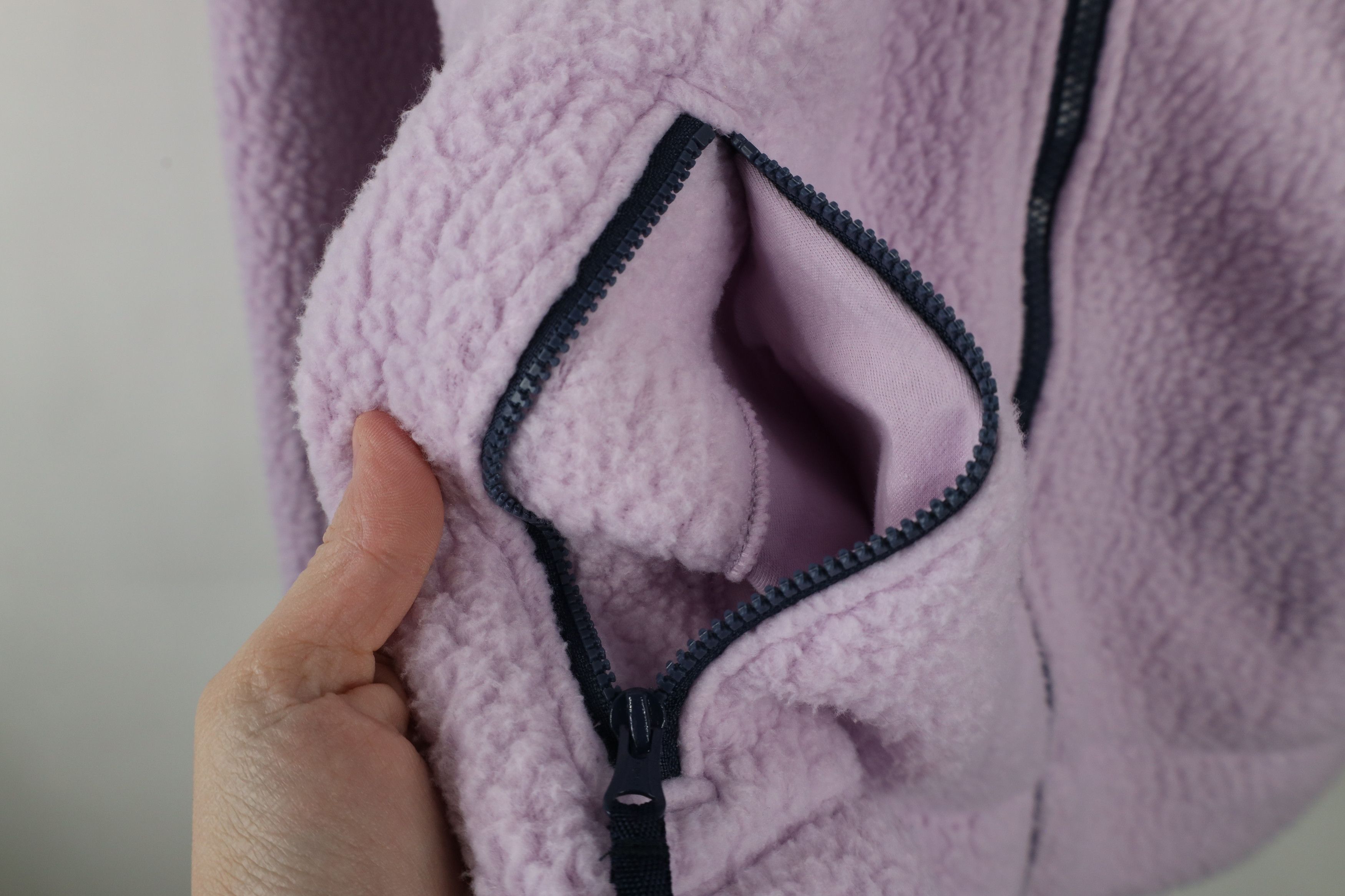 J.Crew × Vintage J Crew Deep Pile Fleece Full Zip Jacket Light Purple Size XL / US 12-14 / IT 48-50 - 5 Thumbnail
