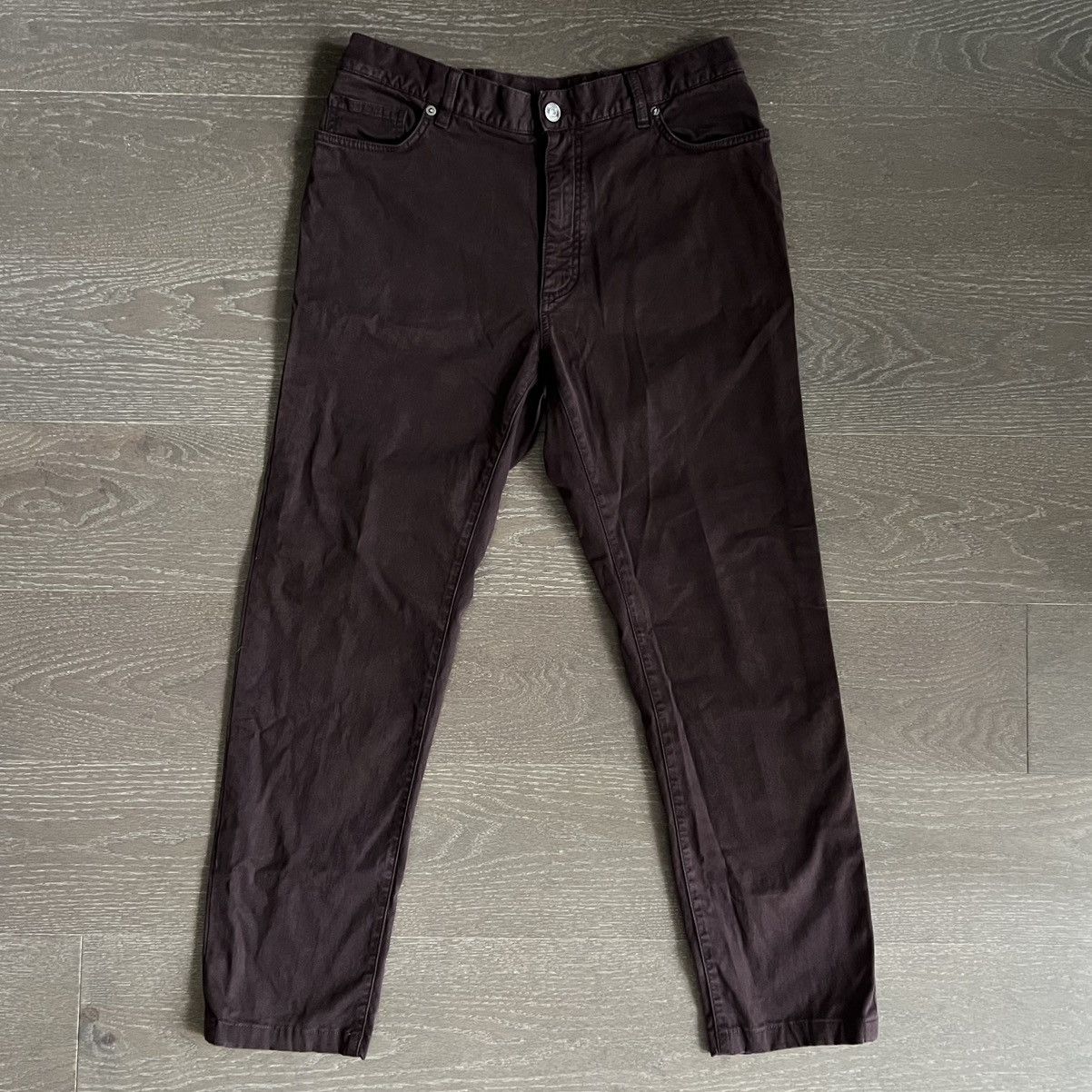 Ermenegildo Zegna New Season Chino Pants Size 30x28 Brown Maroon Size US 30 / EU 46 - 1 Thumbnail
