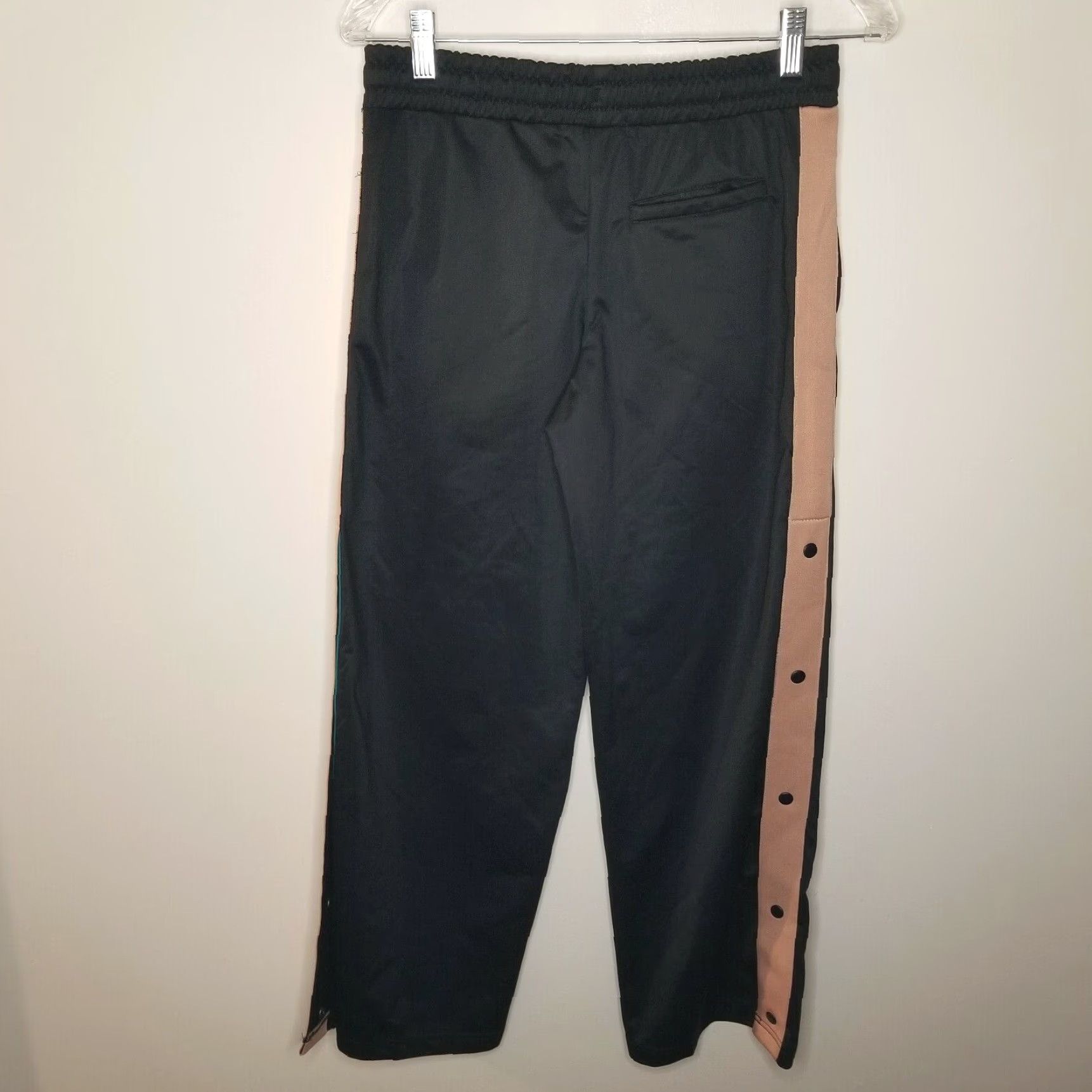 Vans VANS Pants Track, Activewear, Elastic Waist, Half Button Up, Pink/Black, XS, Womens Size 26" / US 2 / IT 38 - 4 Thumbnail