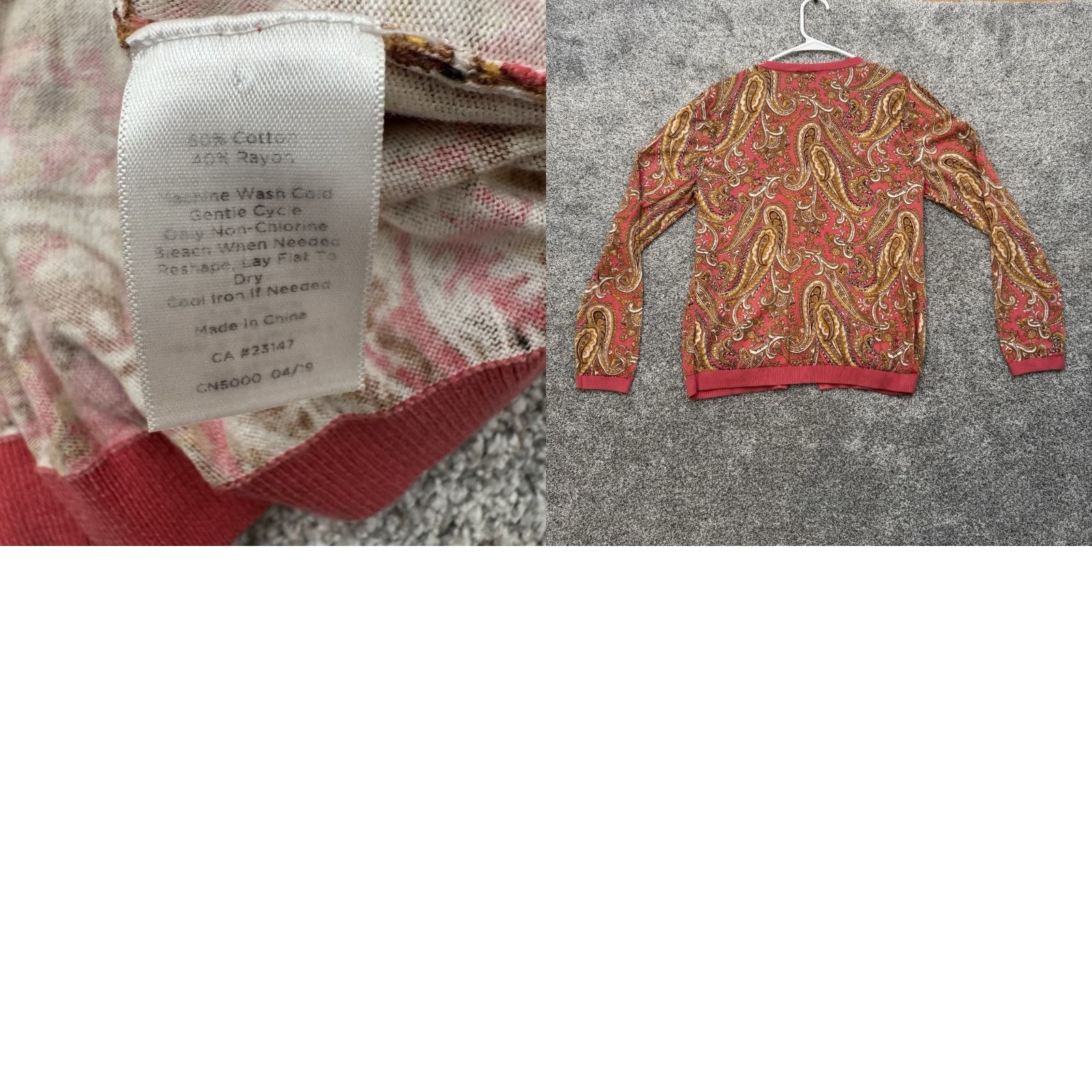 Talbots Talbots Cardigan Sweater L Paisley Boho Classic Preppy Librarian Quiet Luxury Size L / US 10 / IT 46 - 8 Thumbnail