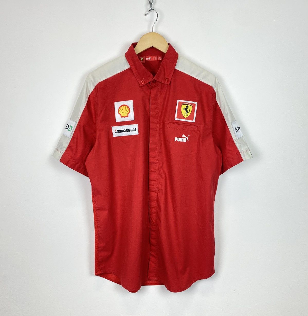 Ferrari × Puma Puma Ferrari Team Racing Shirt Short Sleeve Size XL Red Top Size US XL / EU 56 / 4 - 1 Thumbnail