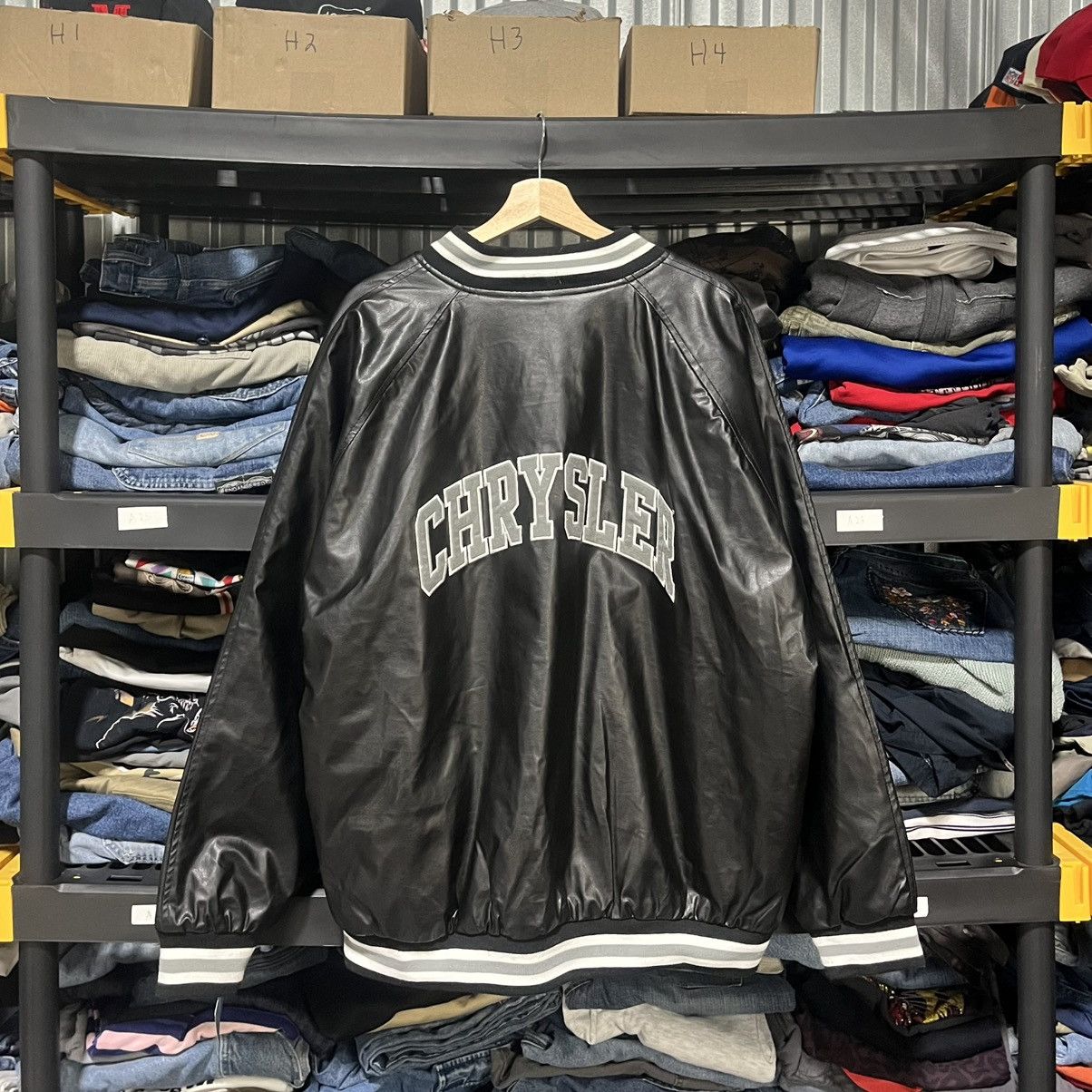 Chrysler VINTAGE Y2K CHRYSLER EMBROIDERED FAUX LEATHER VARSITY JACKET Size US XL / EU 56 / 4 - 2 Thumbnail