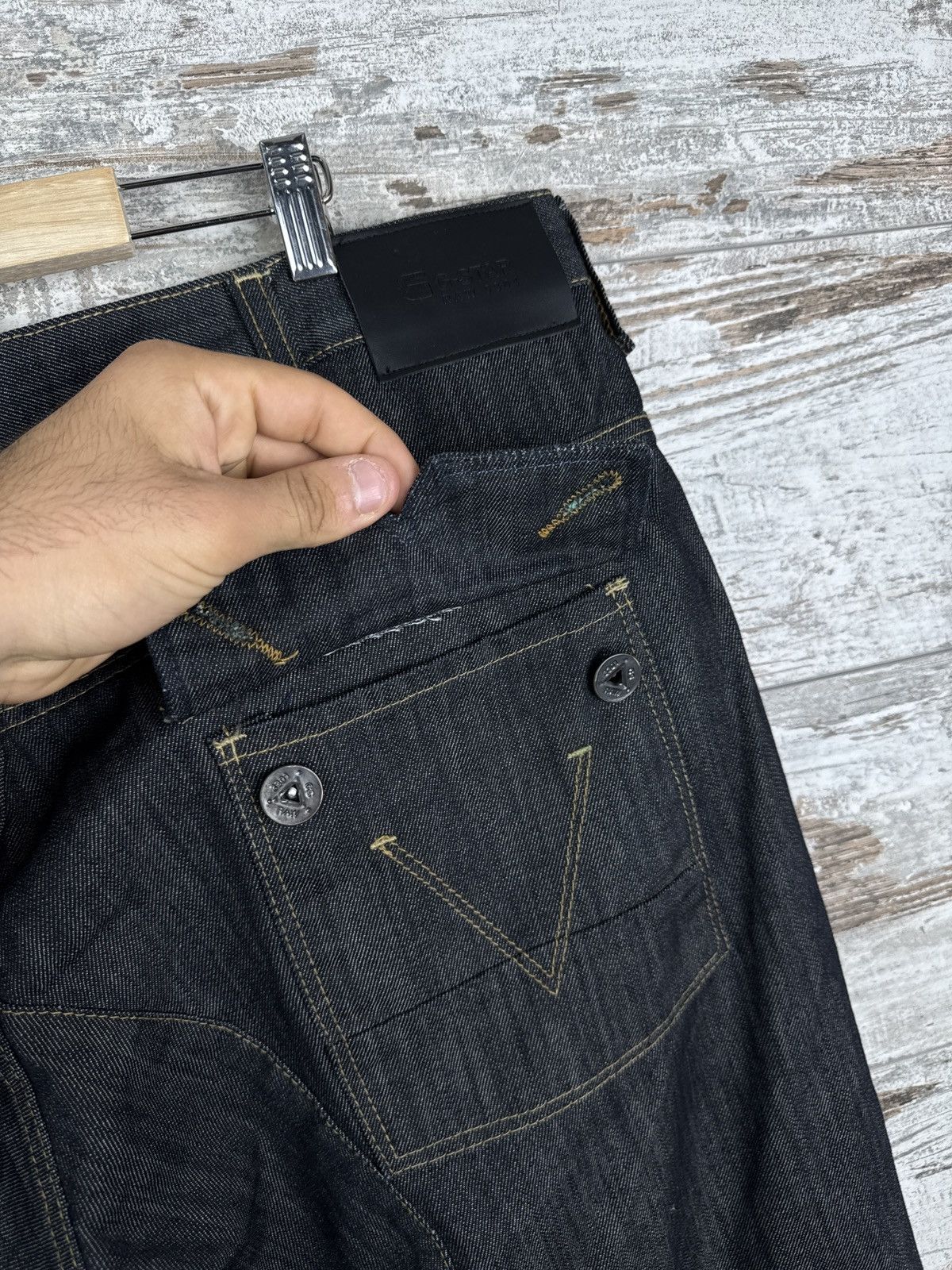 G-Star × Vintage Mens Vintage G star raw 96 jeans denim pants heritage embro Size US 36 / EU 52 - 14 Thumbnail