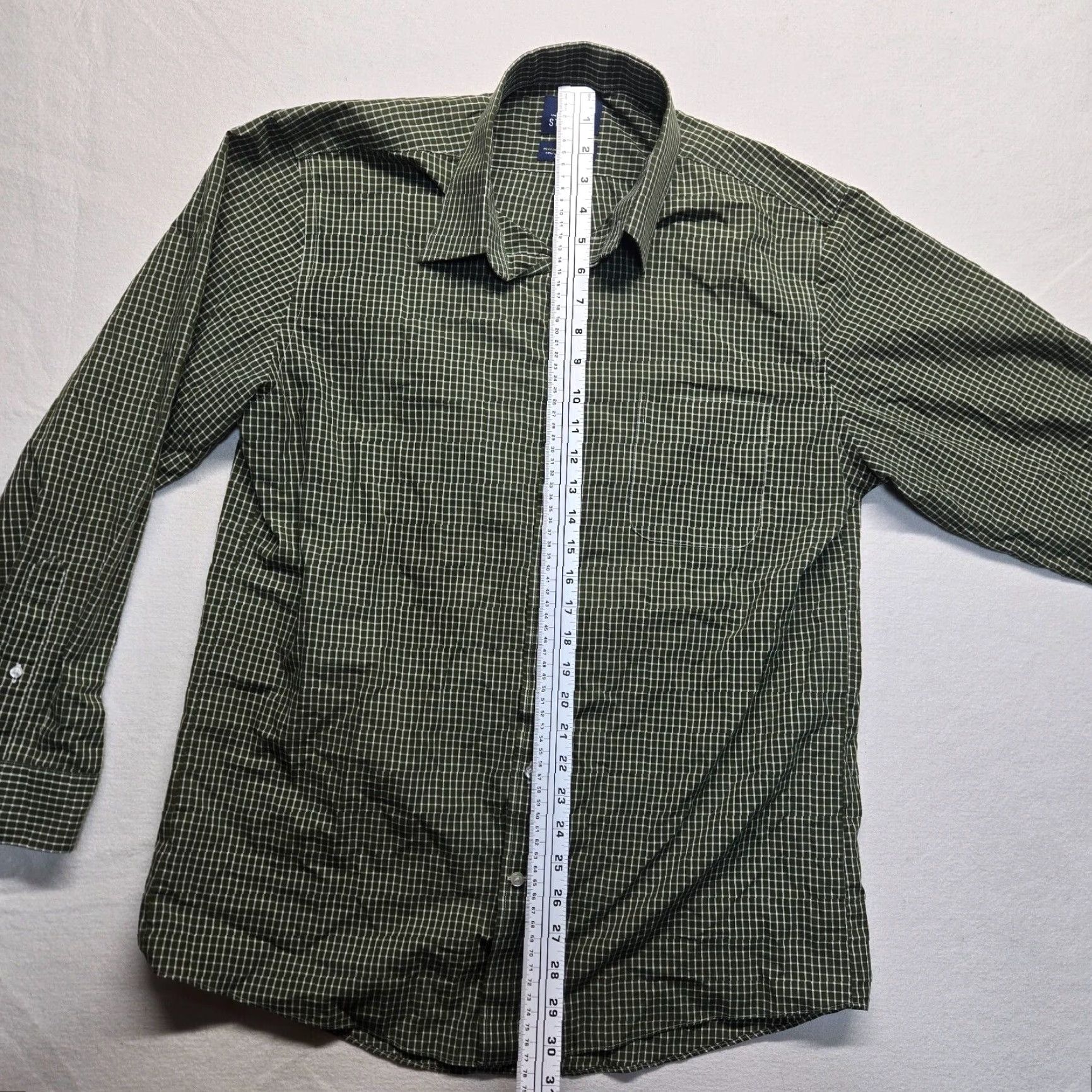 Stafford Stafford Dress Shirt Black Check Long Sleeve Button Up 16.5 Regular Fit Mens Size 42R - 6 Thumbnail