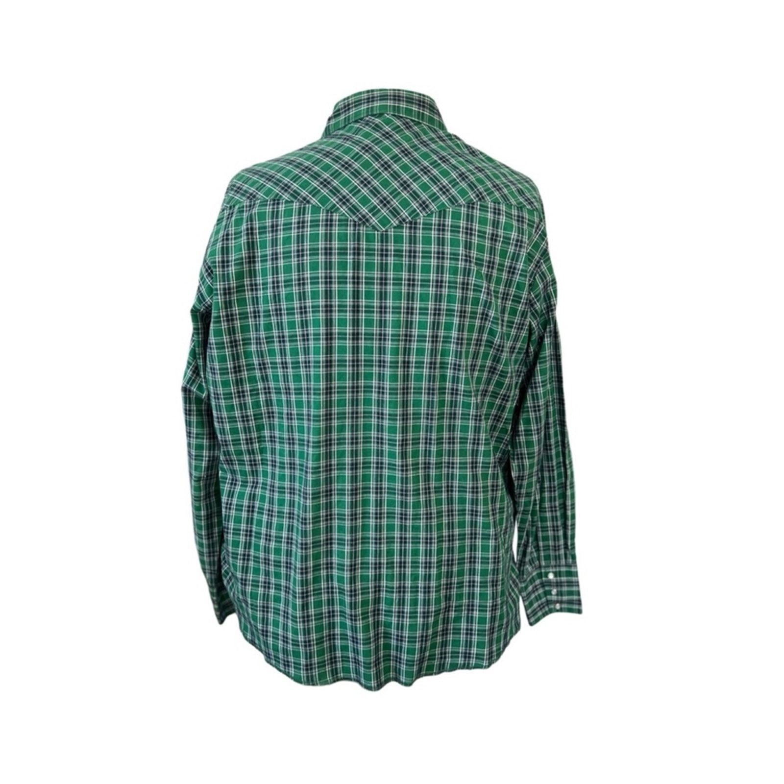 Wrangler Wrangler VTG Western Shirt XL Pearl Snaps Plaid 36.5 Sleeve Size US XL / EU 56 / 4 - 3 Thumbnail