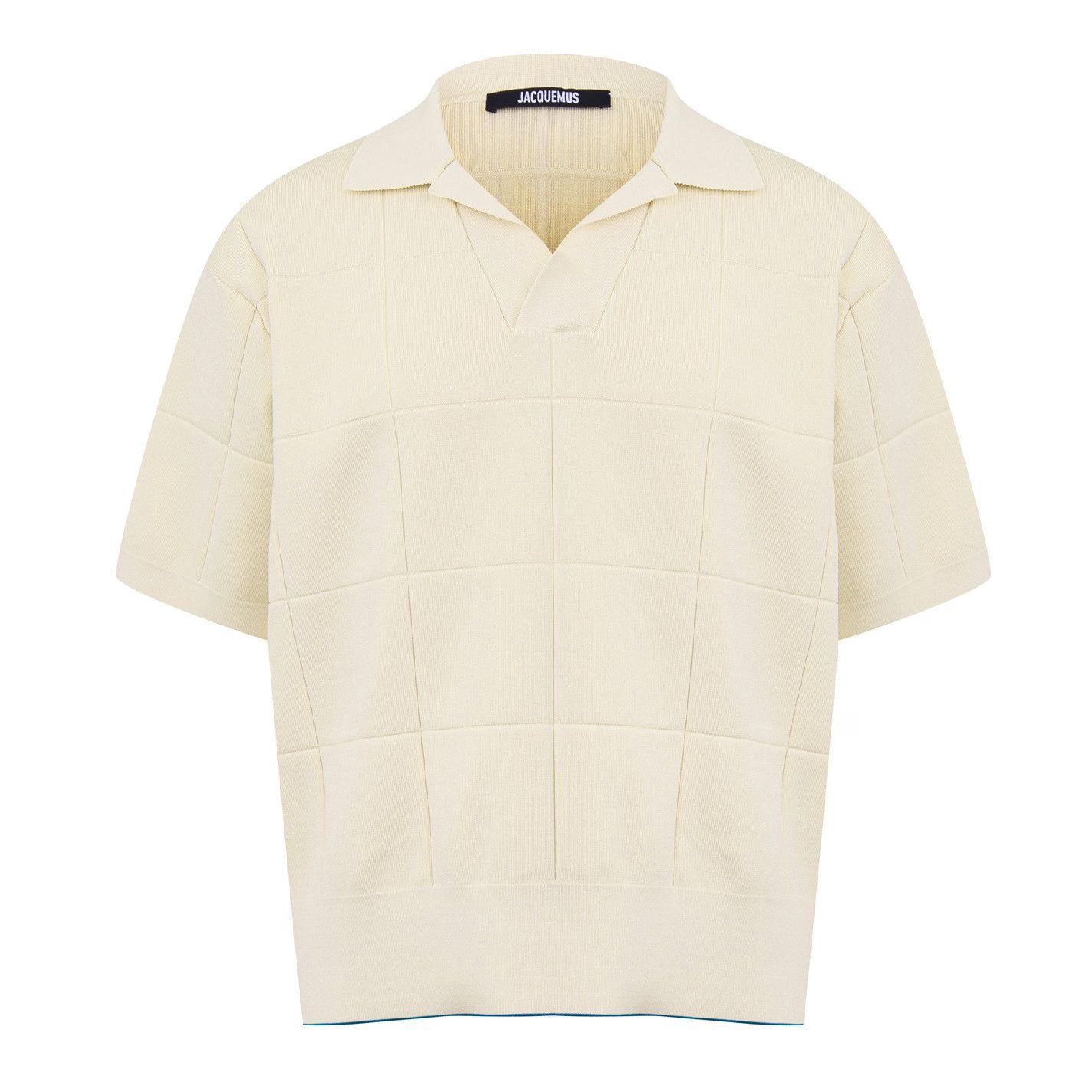 Jacquemus o1g2r1mq0426 Short-Sleeve Polo Shirt in Beige Size US M / EU 48-50 / 2 - 1 Thumbnail