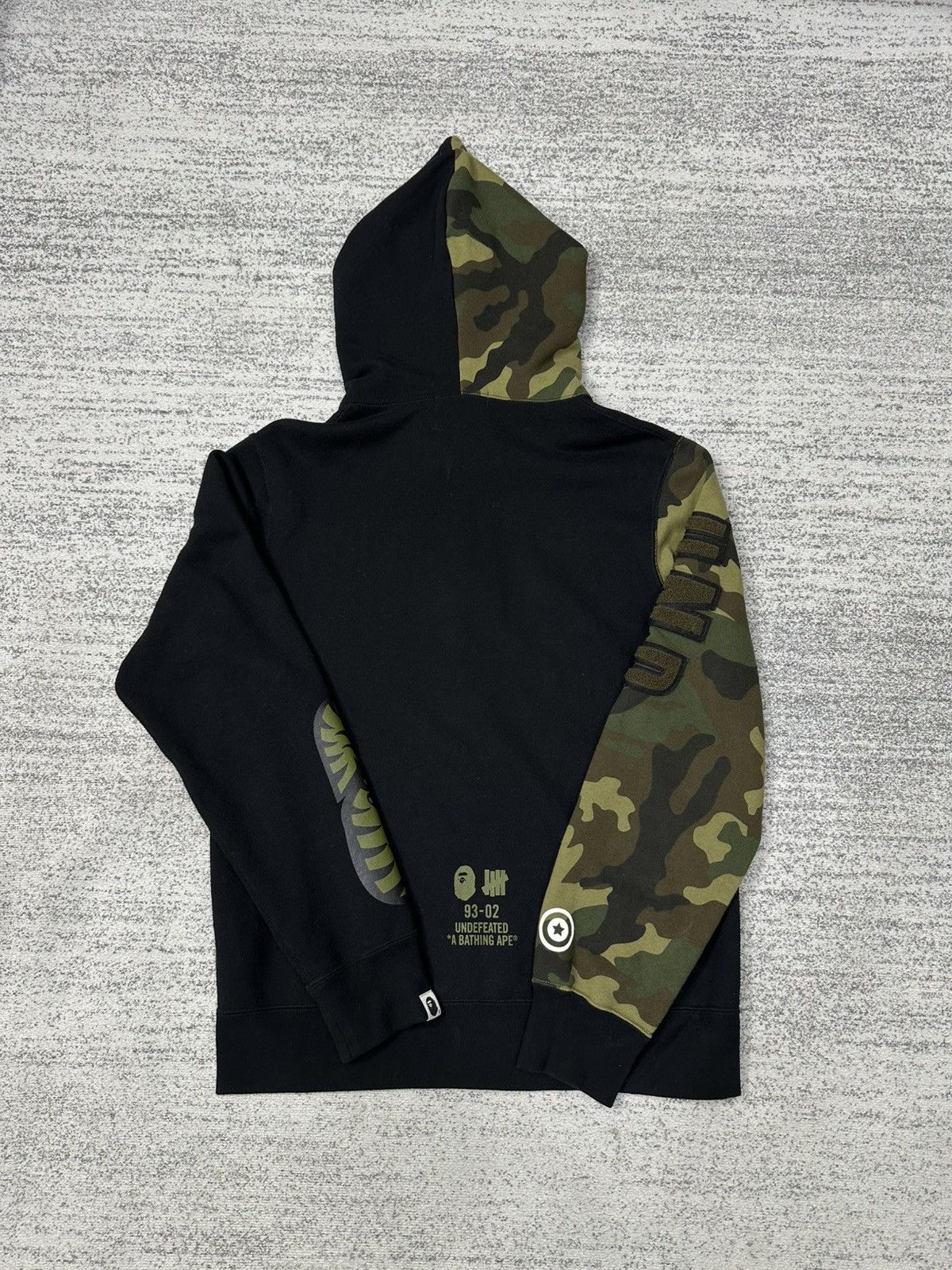 Bape Bape x Undefeated Woodland Camo Shark 95 Full Zip Hoodie
