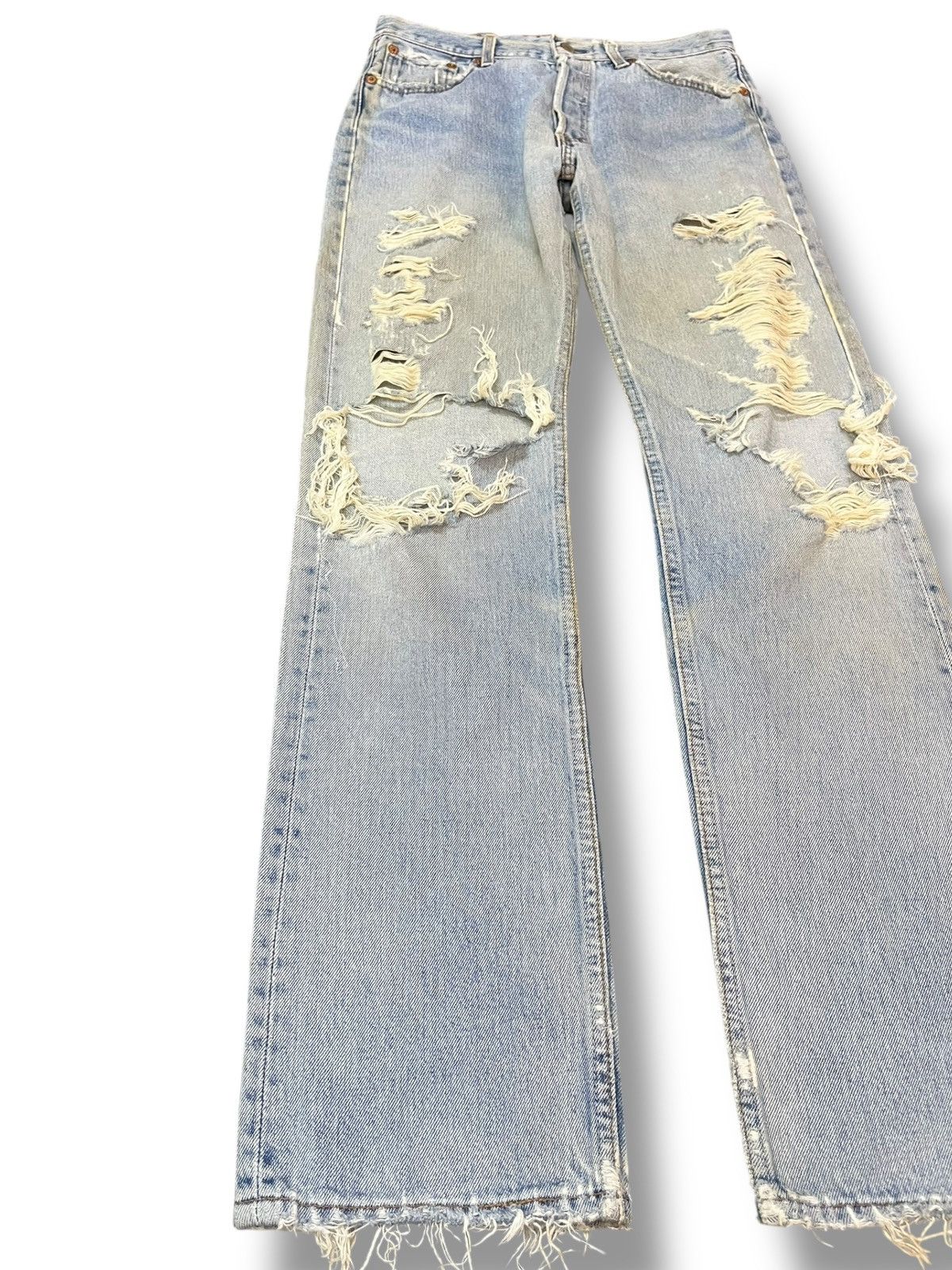 Levi's Vintage Clothing Vintage Levi’s 501 Faded Ripped Distressed Denim Size US 29 - 3 Thumbnail