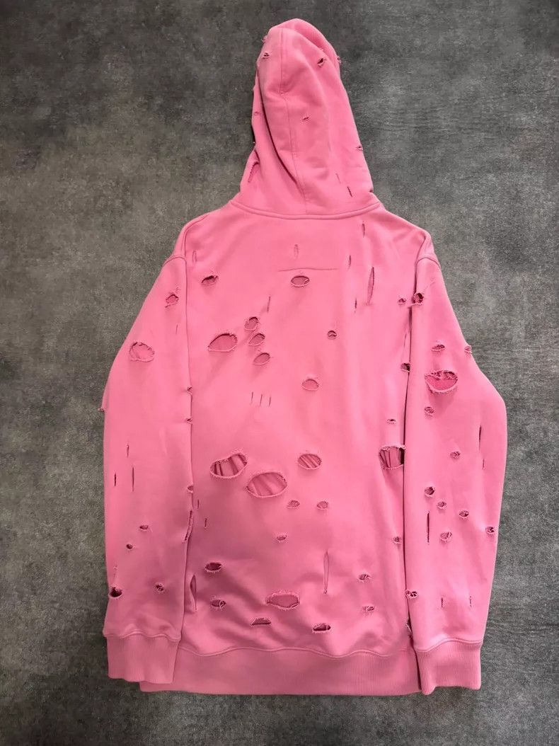 Givenchy Givenchy Givenchy Pink Distressed Oversized Hoodie -2507 Size L / US 10 / IT 46 - 2 Thumbnail