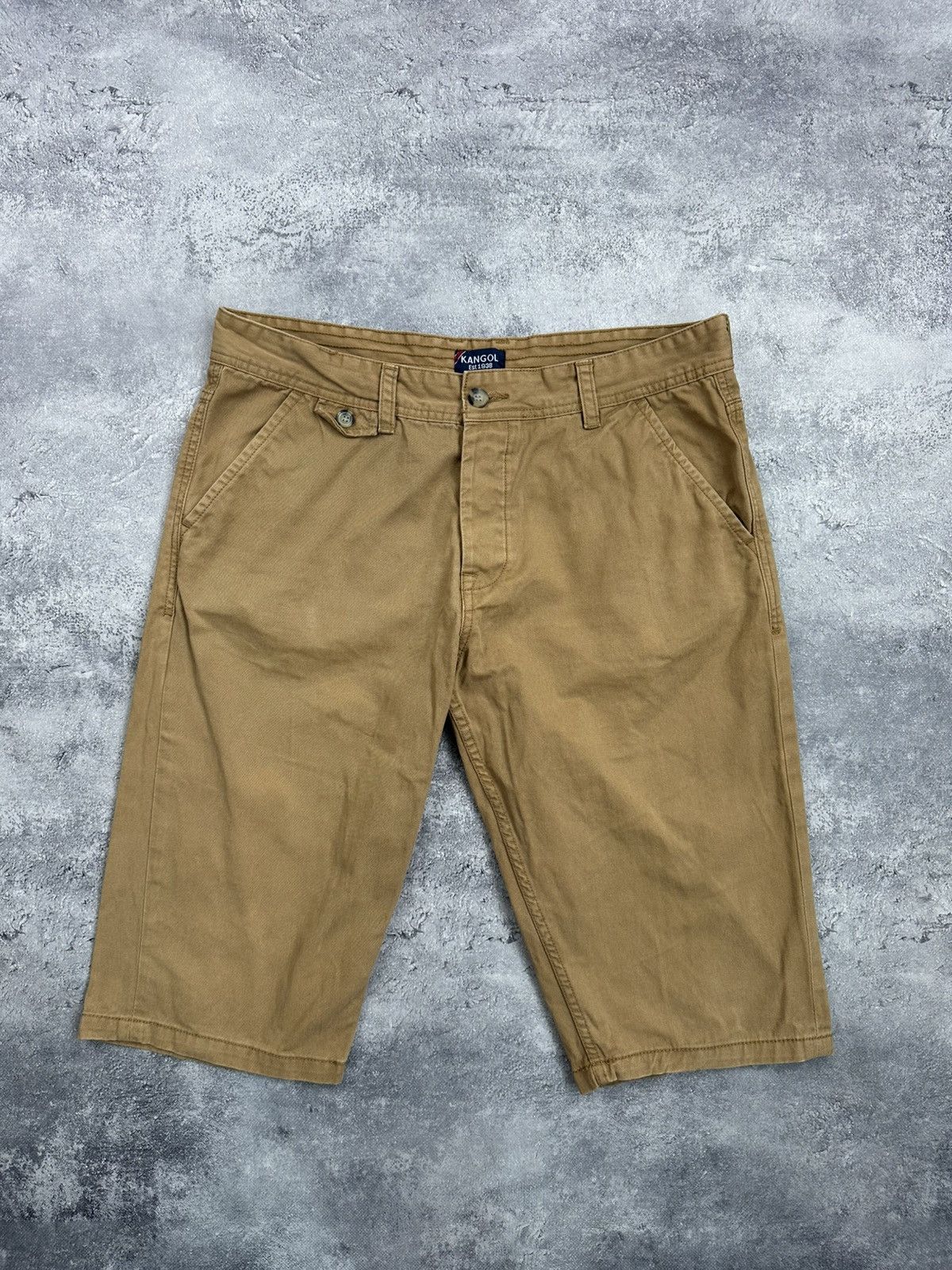 Kangol Vintage Kangol Rap Shorts Beige Rare Y2K Embroidered Logo Size US 34 / EU 50 - 3 Thumbnail