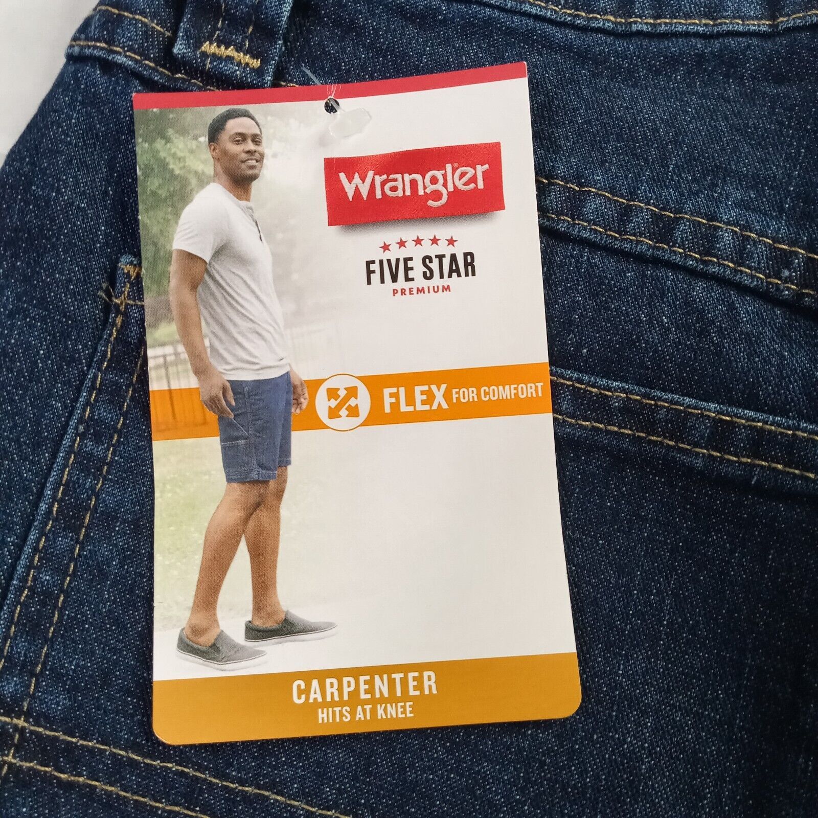 Wrangler Wrangler Carpenter Flex Denim Shorts Men's 33 Blue 10" Insea Size US 33 - 5 Thumbnail