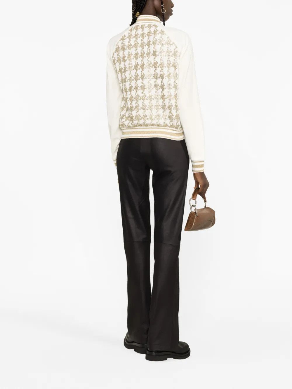 Balmain o1y0625 Glitter Sweatshirt in Ivory Size M / US 6-8 / IT 42-44 - 3 Thumbnail