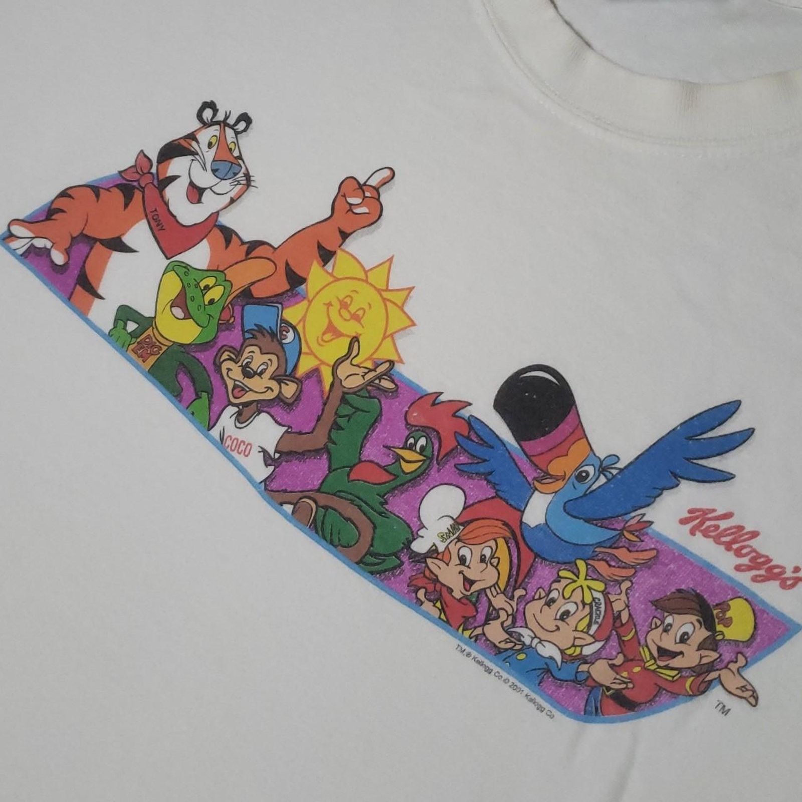 Vintage Rare 90s Kelloggs Mascot cereal tee Mens 2XL Size US XXL / EU 58 / 5 - 8 Thumbnail