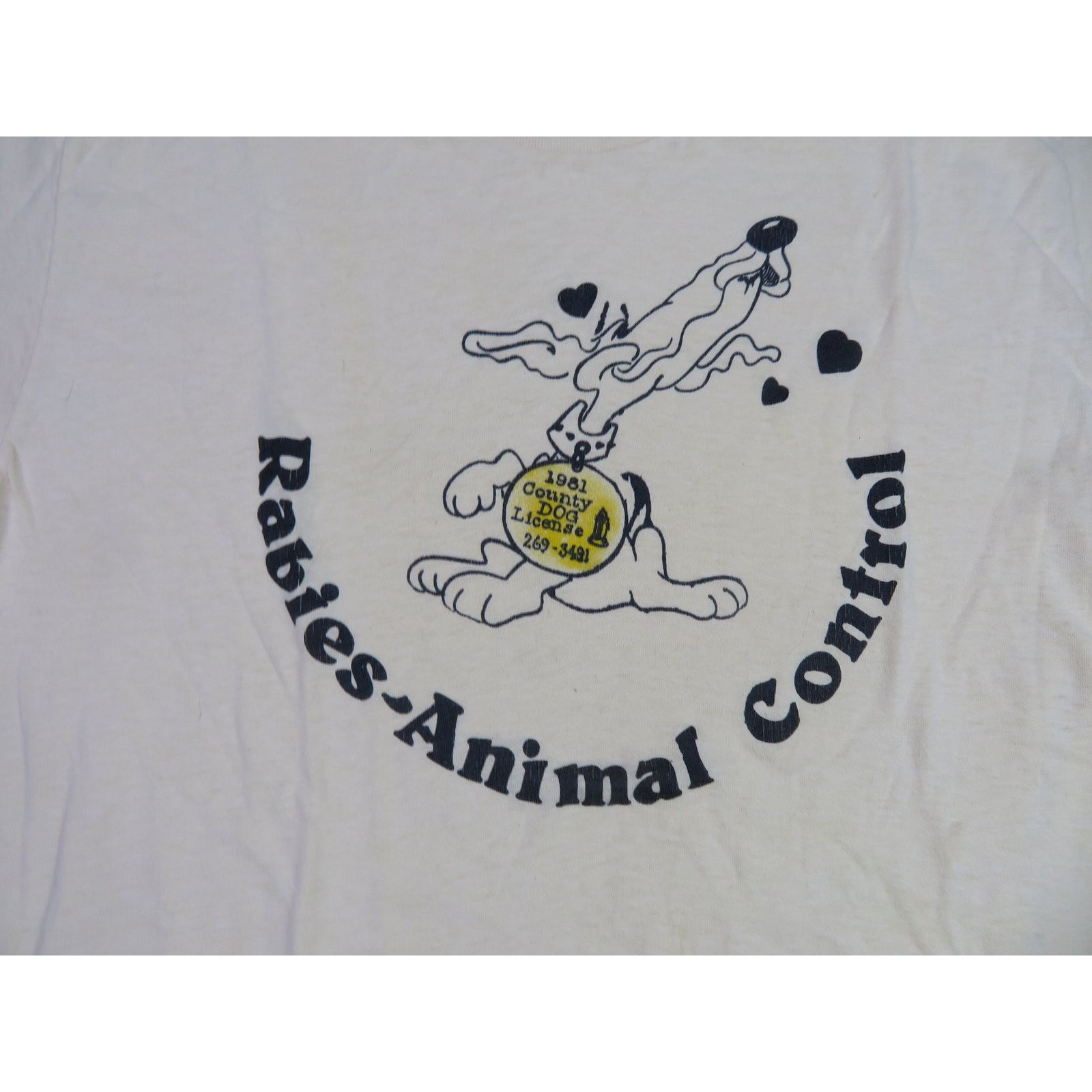 Other 1981 Animal Control T-Shirt: Dog Puppy Design, Sz M/L Size US M / EU 48-50 / 2 - 2 Thumbnail