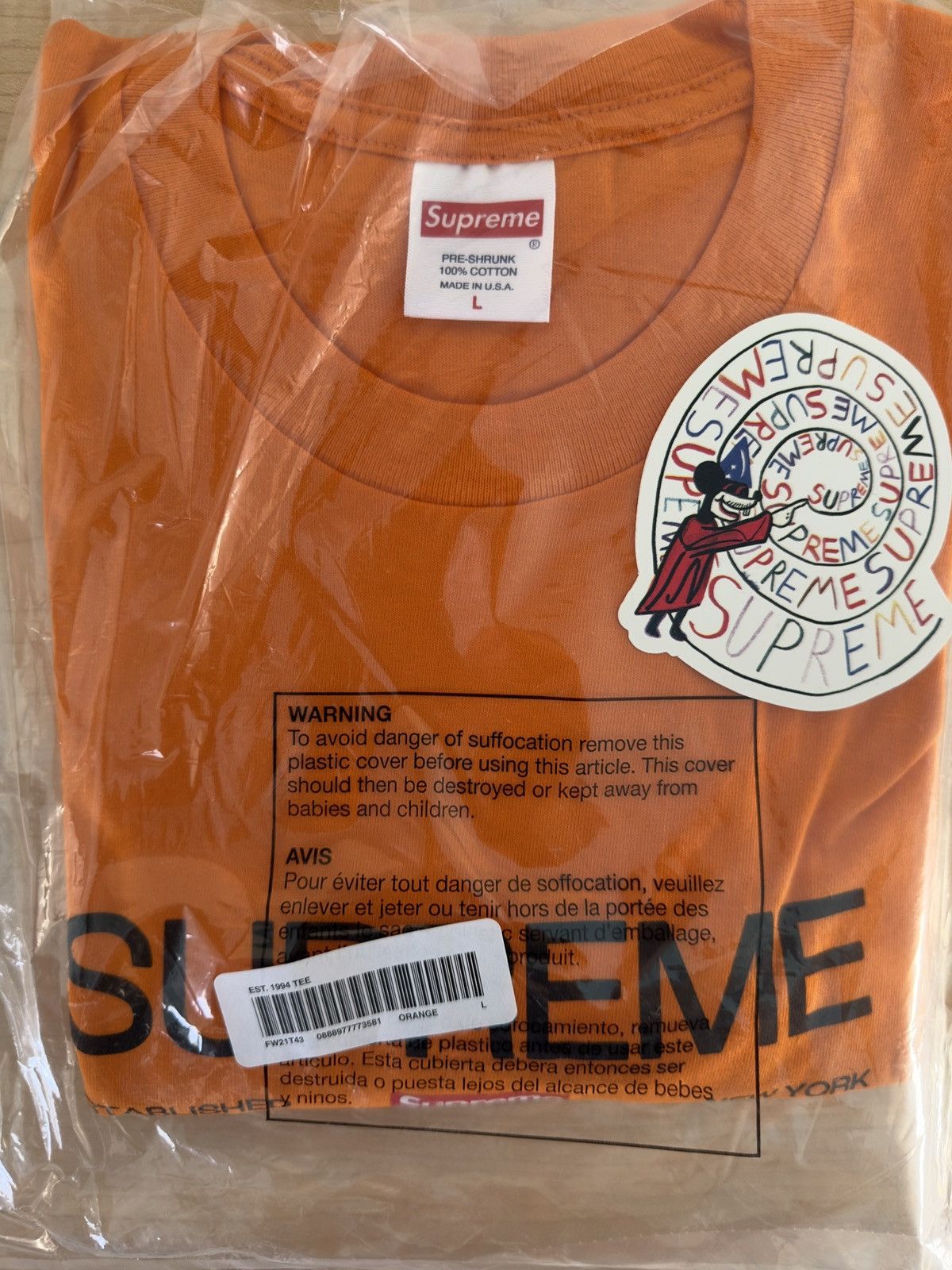 Supreme Supreme Est. 1994 Tee Size US L / EU 52-54 / 3 - 2 Thumbnail