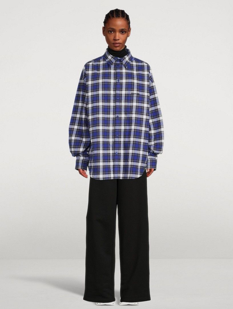 Balenciaga Oversize Padded Flannel Overshirt Size US XL / EU 56 / 4 - 10 Thumbnail