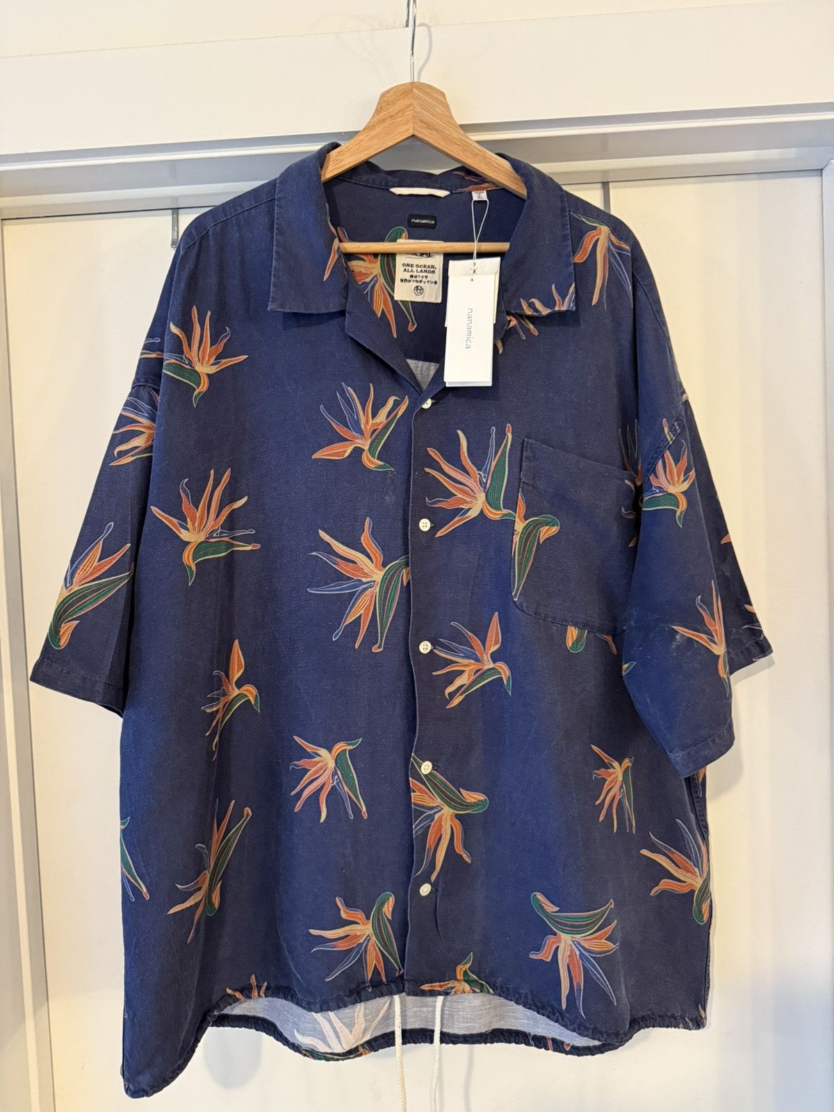 Nanamica Nanamica Cupra Hemp Aloha Shirt XL Size US XL / EU 56 / 4 - 14 Thumbnail