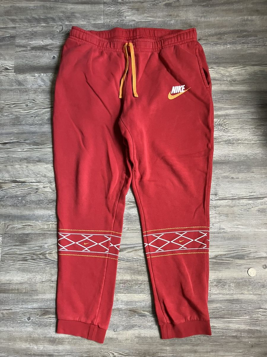 Nike Red And Orange Nike Sweatpants Size L Men’s Size US 32 / EU 48 - 1 Thumbnail