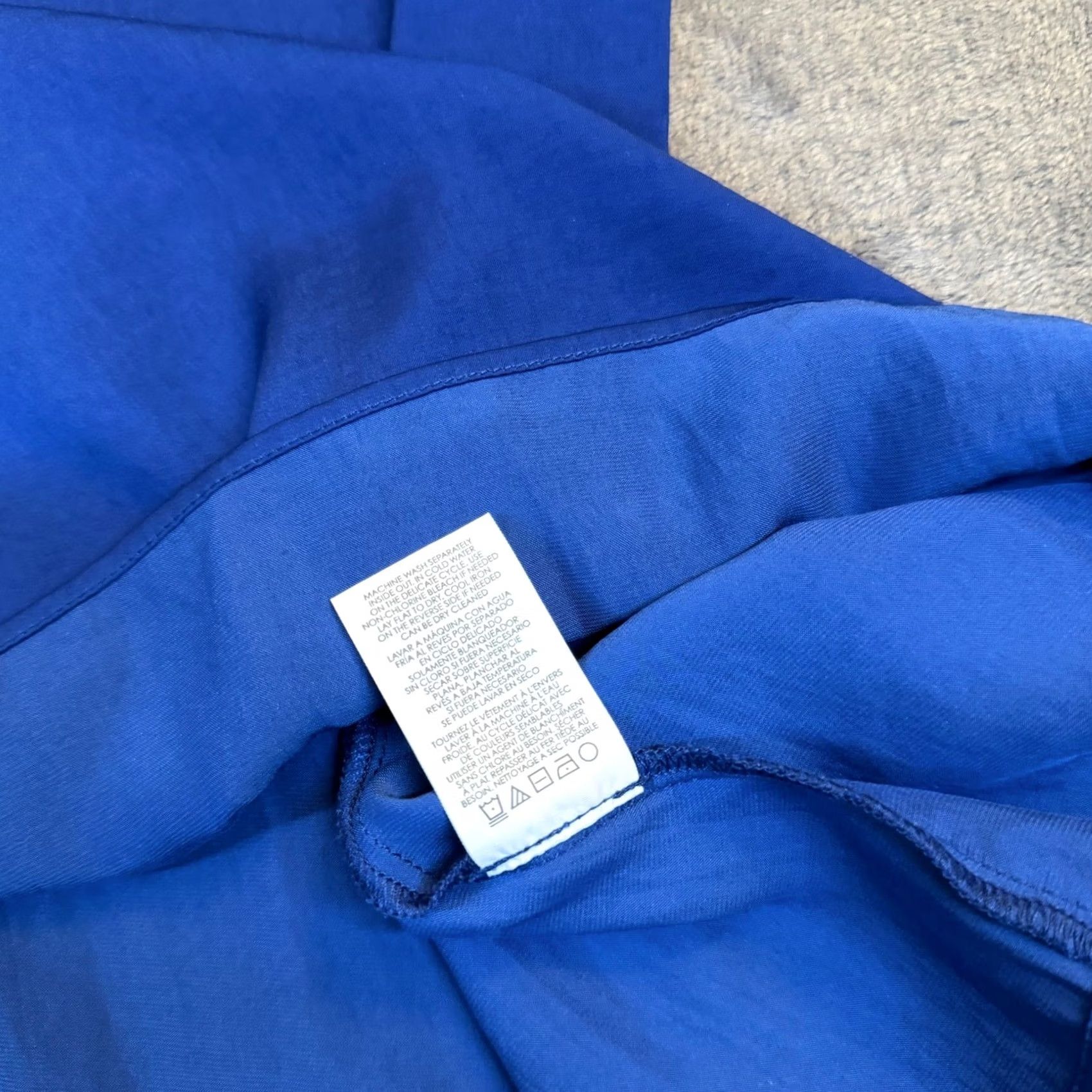 Vintage Cabi Blouse Womens Large Blue Bell Sleeve Keyhole Back Flutter Shirt Size L / US 10 / IT 46 - 6 Thumbnail