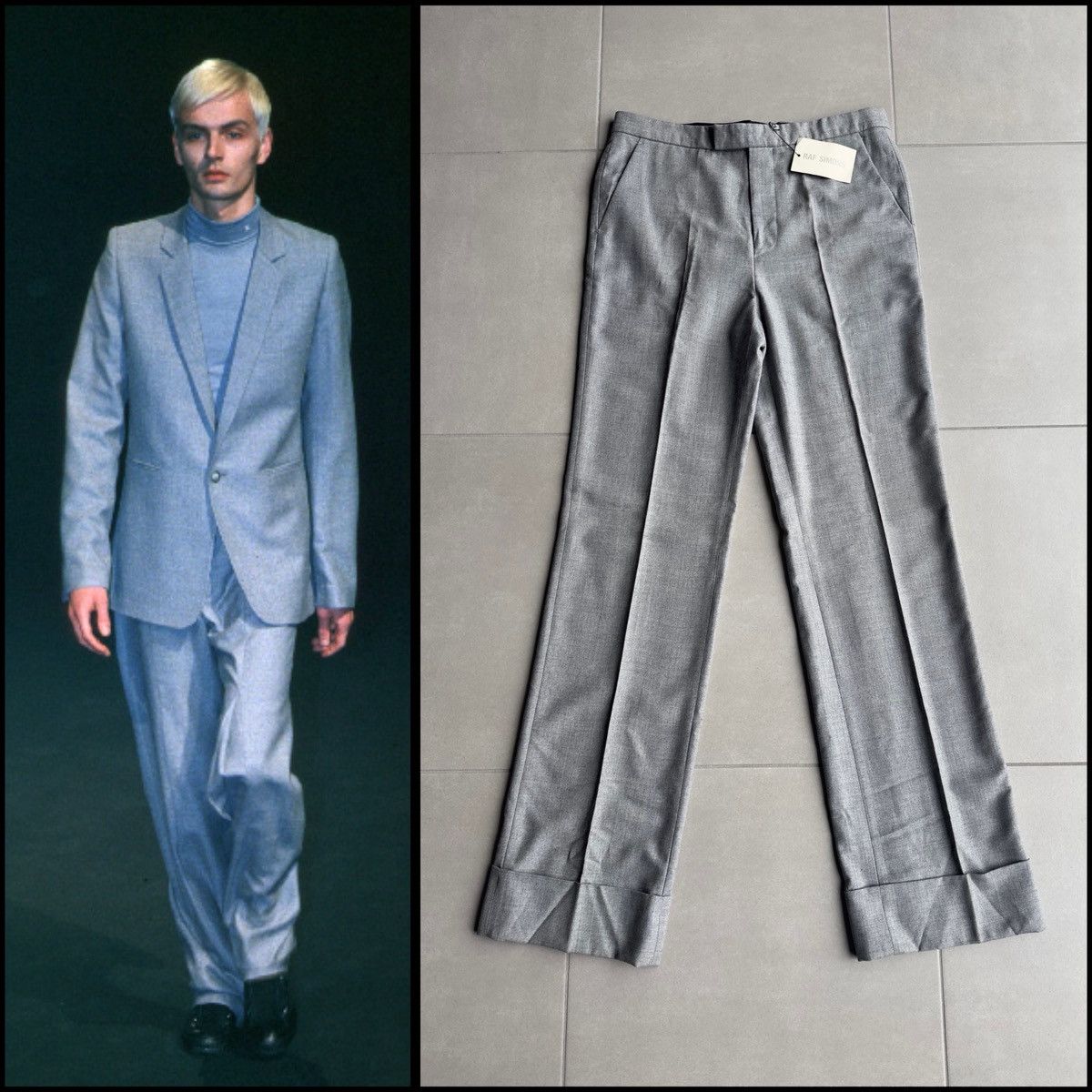 Raf Simons Raf Simons AW1999 NWT Wool straight leg trousers Size US 32 / EU 48 - 1 Thumbnail