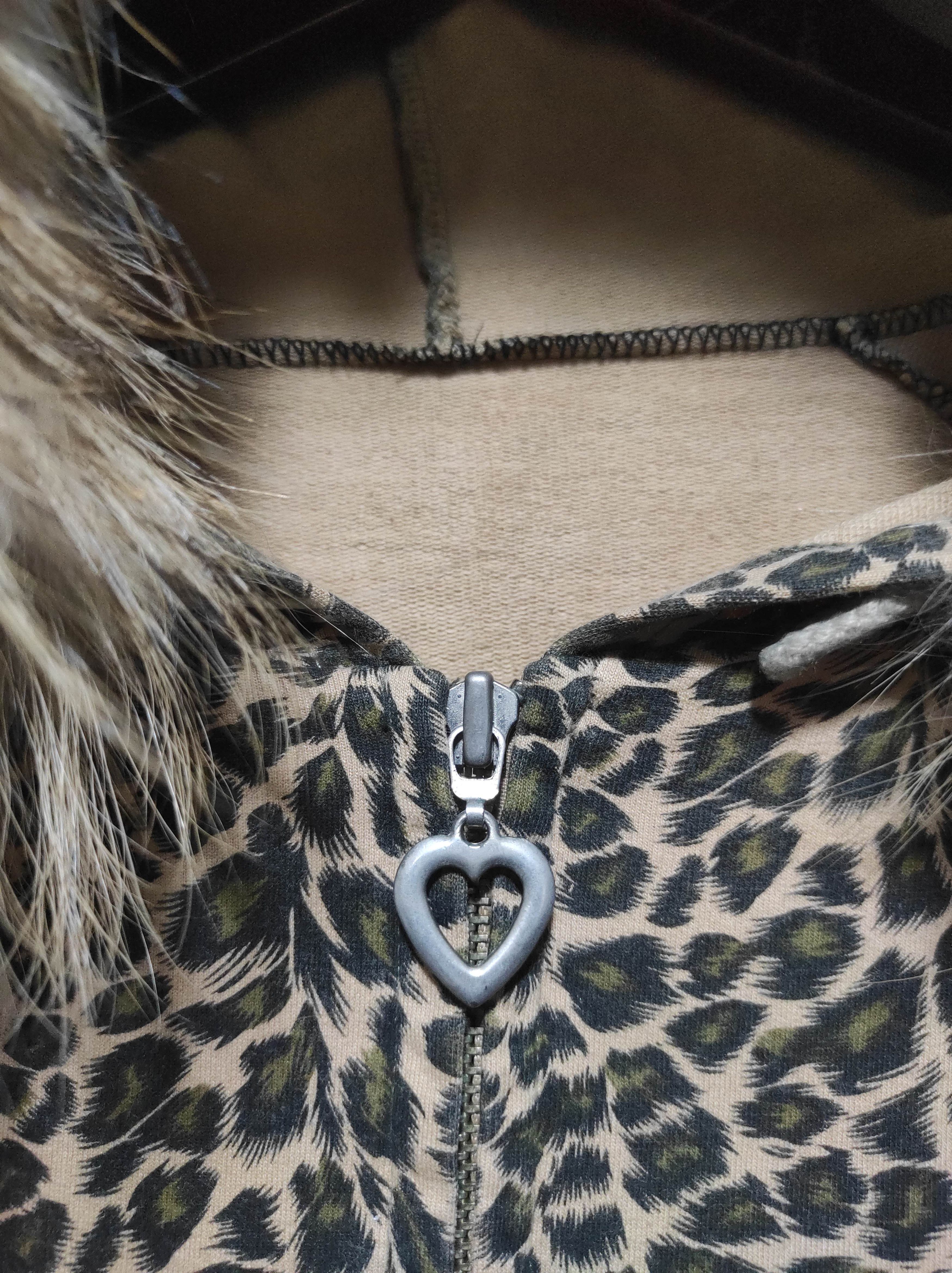 Hysteric Glamour World Wide Love Leopard Fur Hoodie IfSixWasNine LGB style Size S / US 4 / IT 40 - 5 Thumbnail