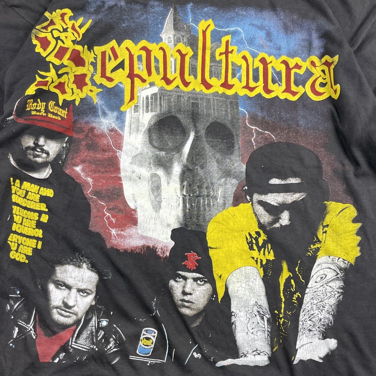 Band Tees × Vintage 90s Vintage SEPULTURA Metal Size US XL / EU 56 / 4 - 5 Thumbnail