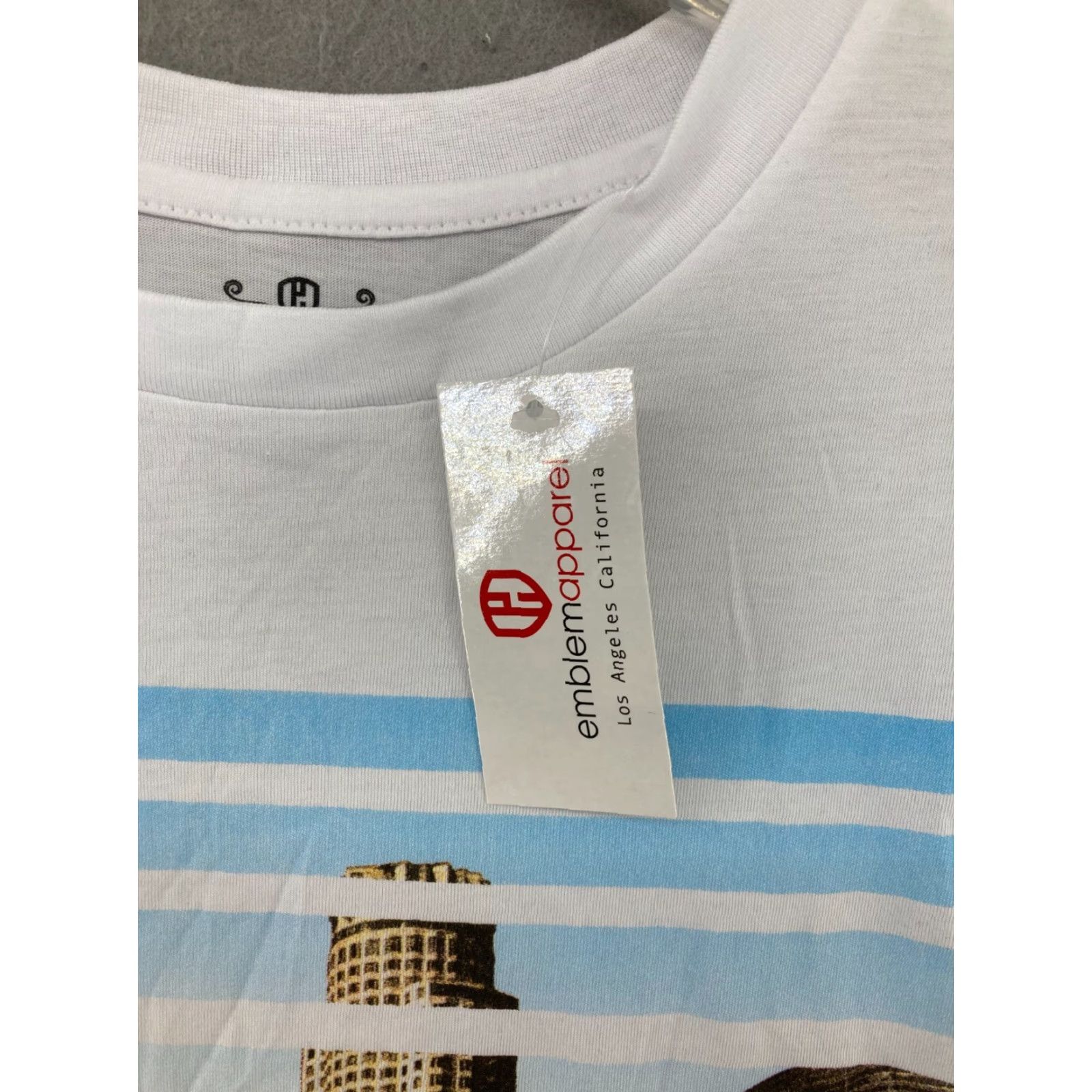 Vintage Emblem Apparel Men's Shirt Small White Los Angeles Skyline Short Sleeve Classic T-Shirt Size US S / EU 44-46 / 1 - 5 Thumbnail
