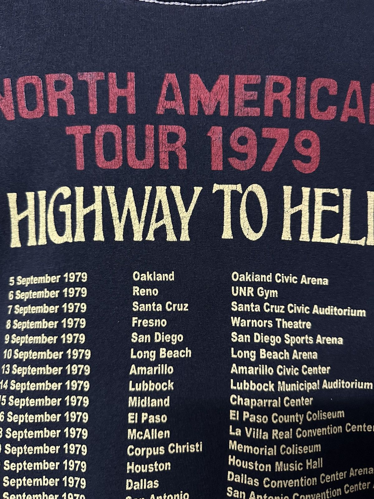 Band Tees × Vintage Vintage 1979 ACDC World Tour Long Beach Arena Faded Tee Size US XL / EU 56 / 4 - 6 Thumbnail
