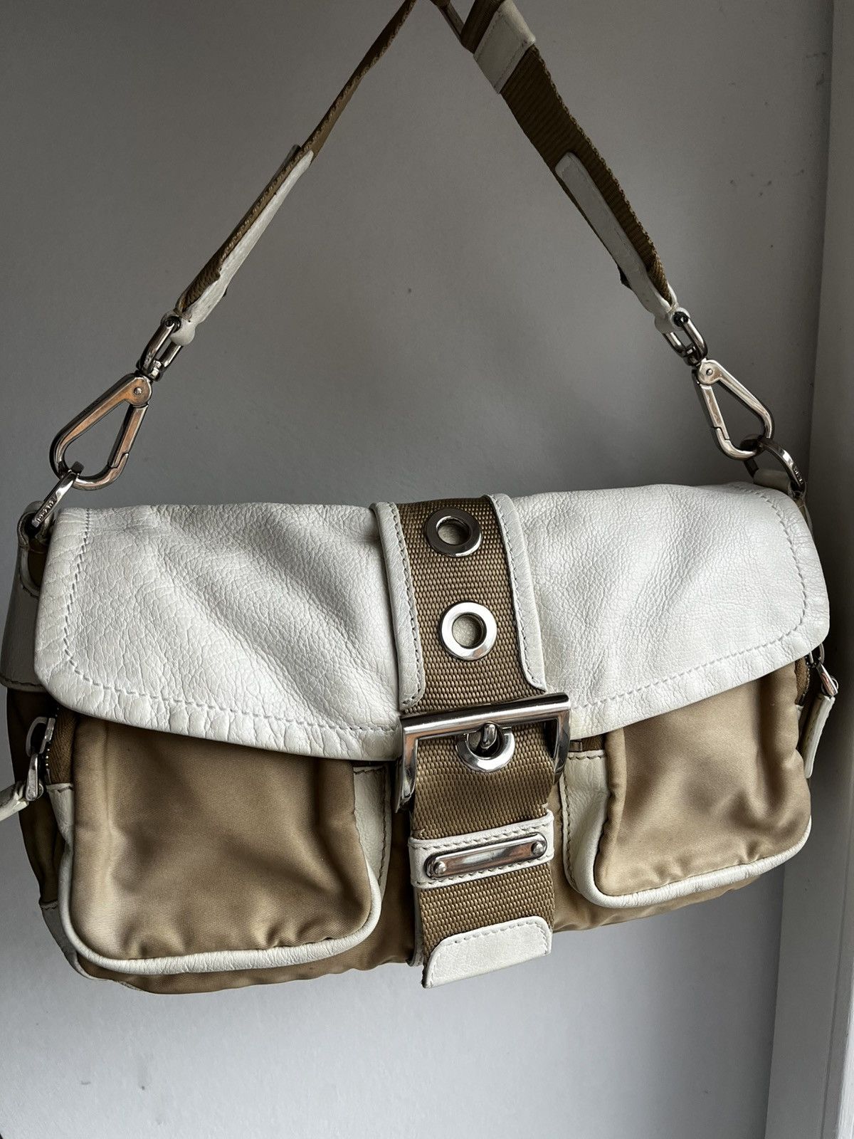 Prada 2004 Prada Pocket Flap Nylon / Canvas Shoulder Bag Size ONE SIZE - 2 Thumbnail