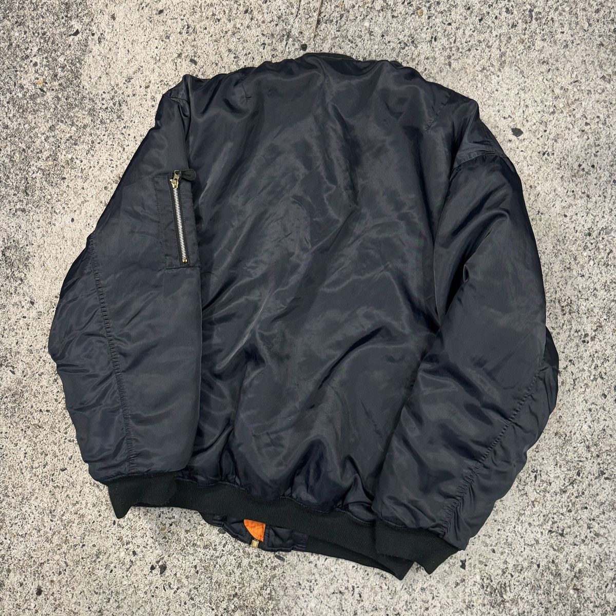 Vintage 90s Reversible MA-1 Faded Thrashed Distressed Bomber Jacket Size US XXL / EU 58 / 5 - 10 Thumbnail