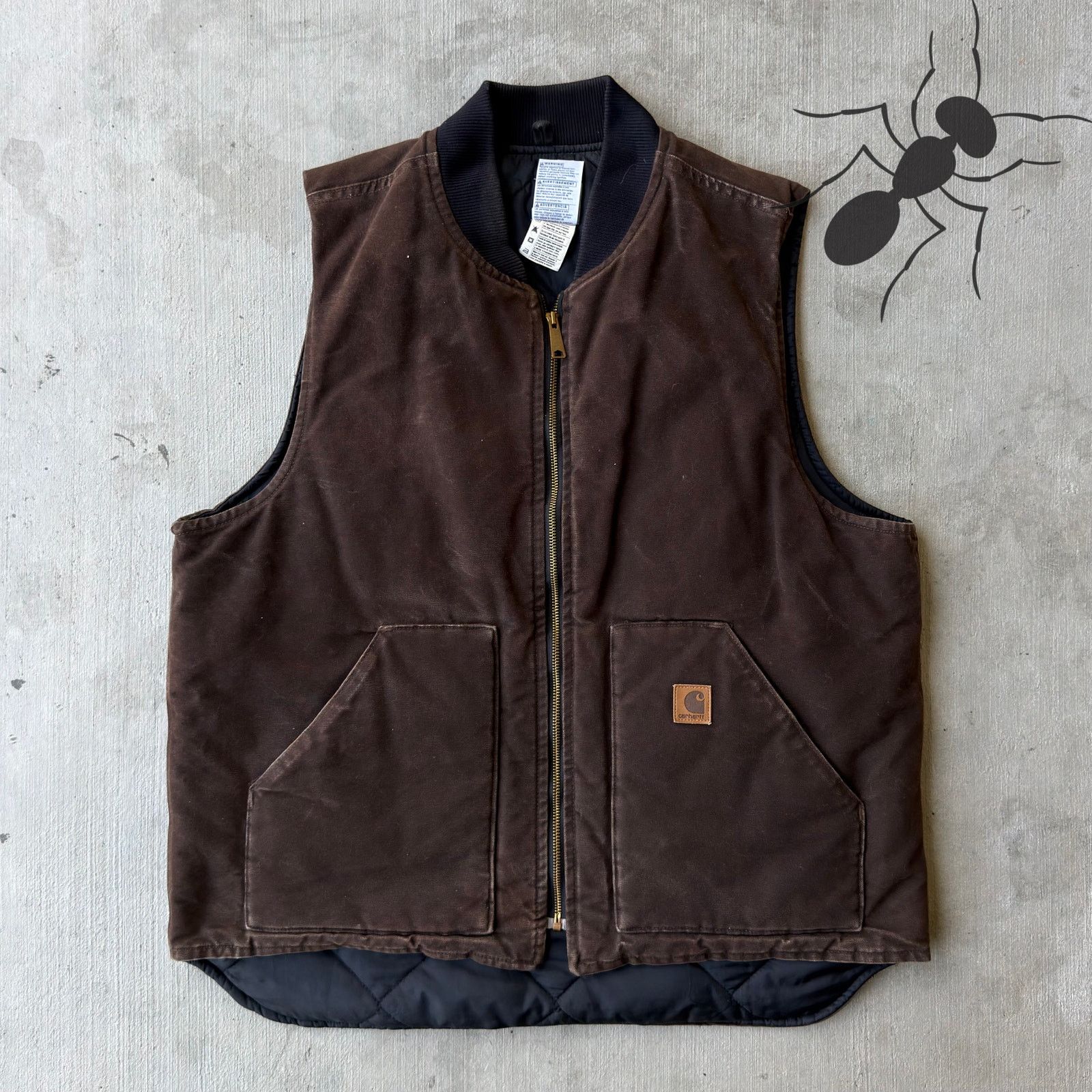 Carhartt × Vintage Carhartt V02 DKB brown work wear vest Size US XL / EU 56 / 4 - 1 Thumbnail