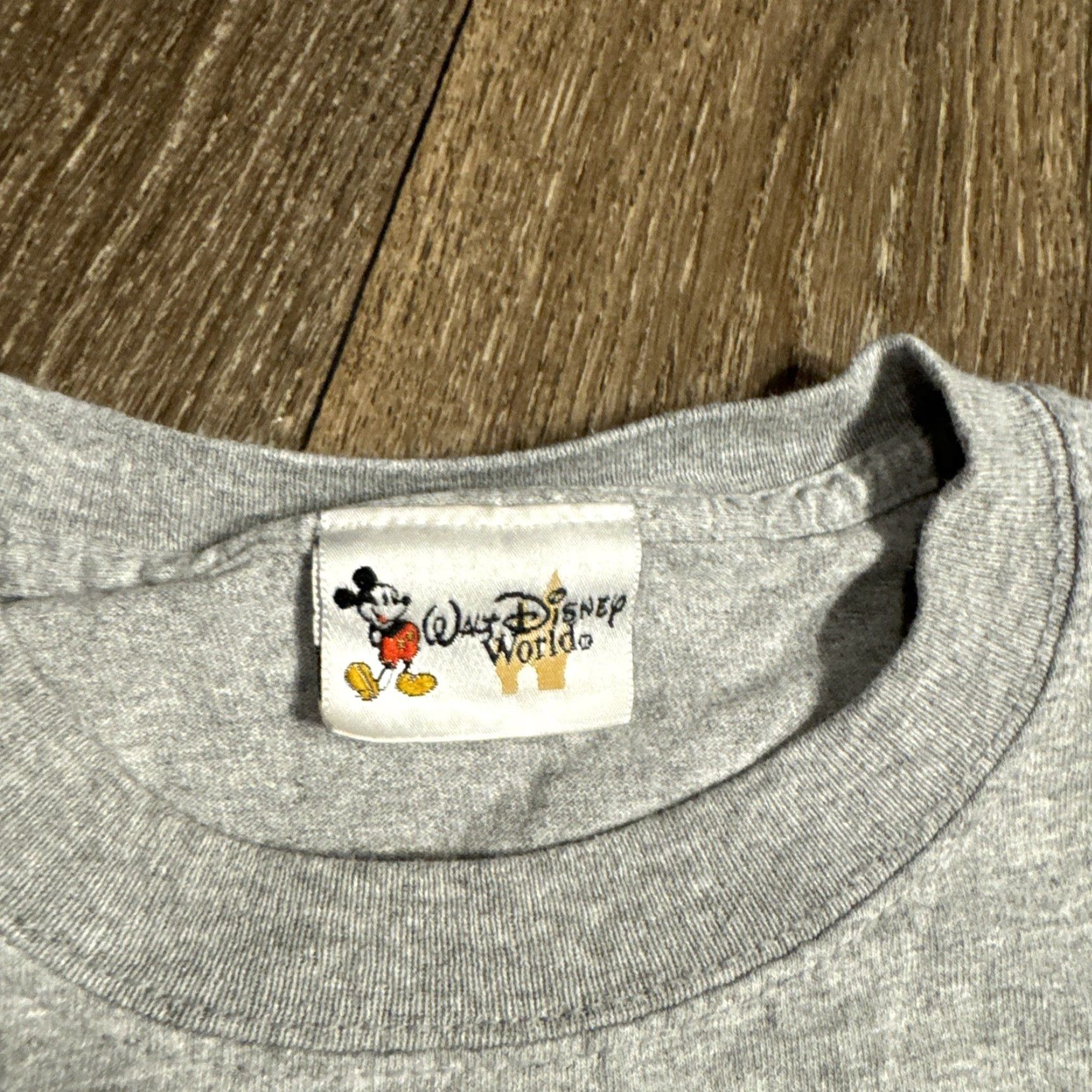 Disney VINTAGE 90s Mickey Mouse Walt Disney World Grey T-Shirt Large Size US L / EU 52-54 / 3 - 4 Thumbnail