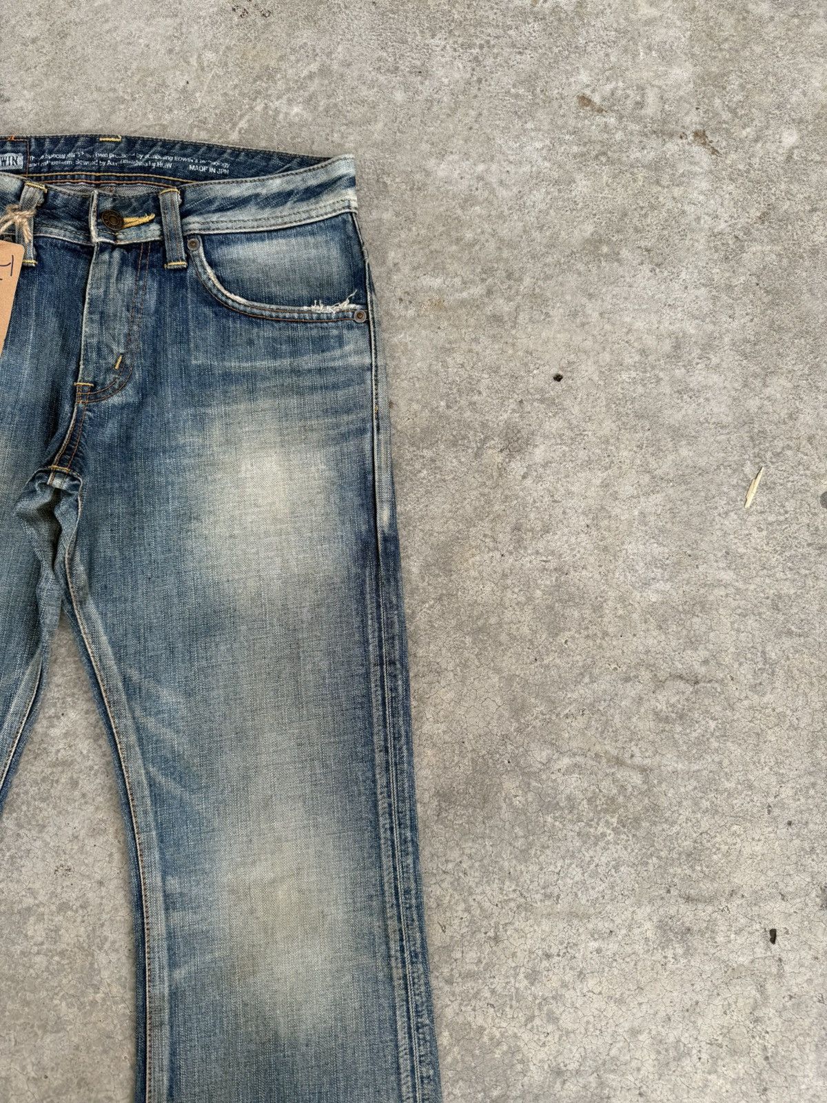 Le Grande Bleu (L.G.B.) Japanese Edwin 511 RV Flared Jeans Distressed Mud wash Size US 30 / EU 46 - 7 Thumbnail