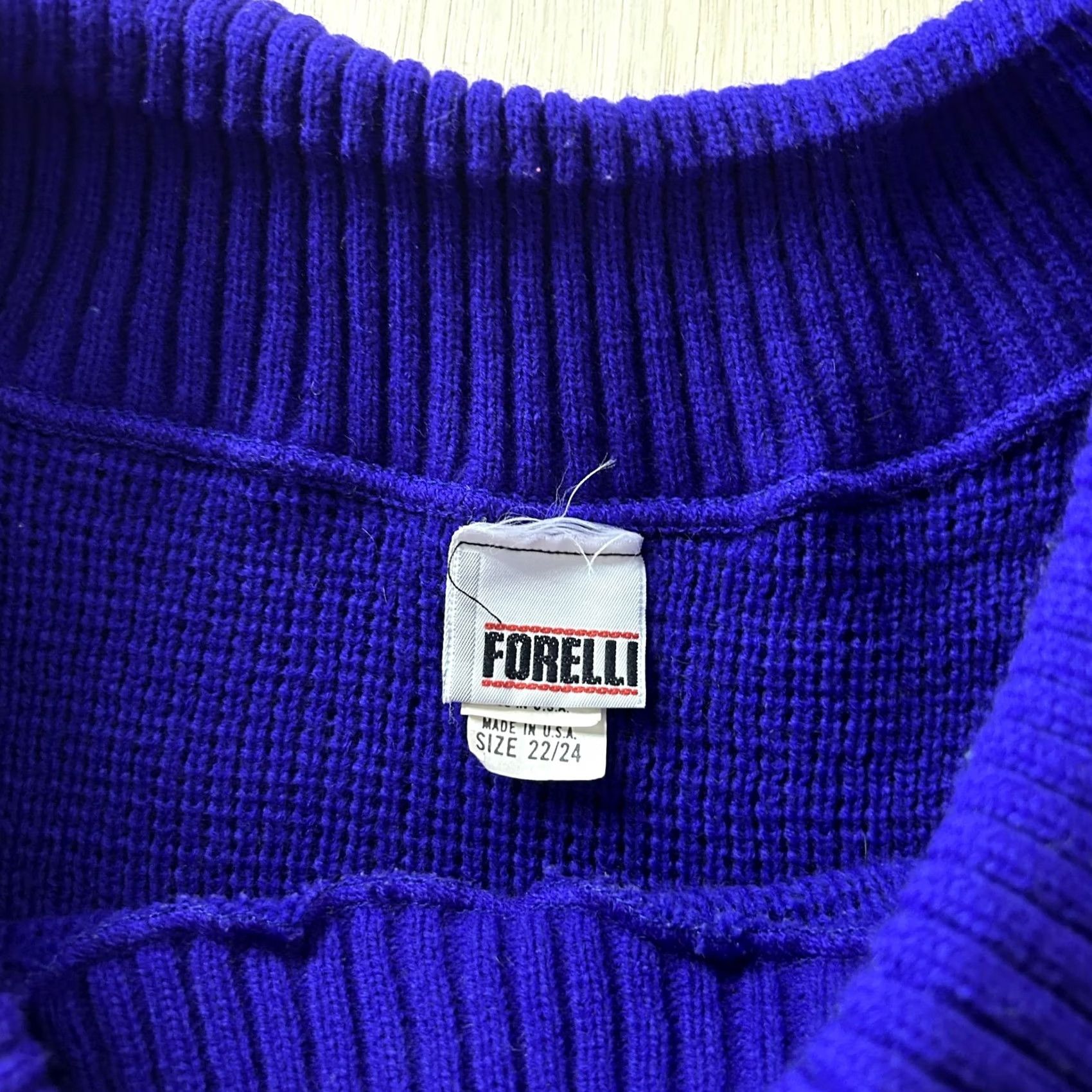 Vintage VINTAGE Forelli Sweater Womens 22/24 Blue Boat Neck Short Sleeve Plus Knit Size 3XL / US 20-22 - 3 Thumbnail