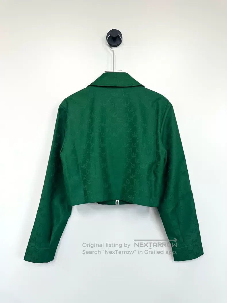 Gucci Gucci Co-branded green full-print logo short zipper jacket Size XS / US 0-2 / IT 36-38 - 2 Thumbnail