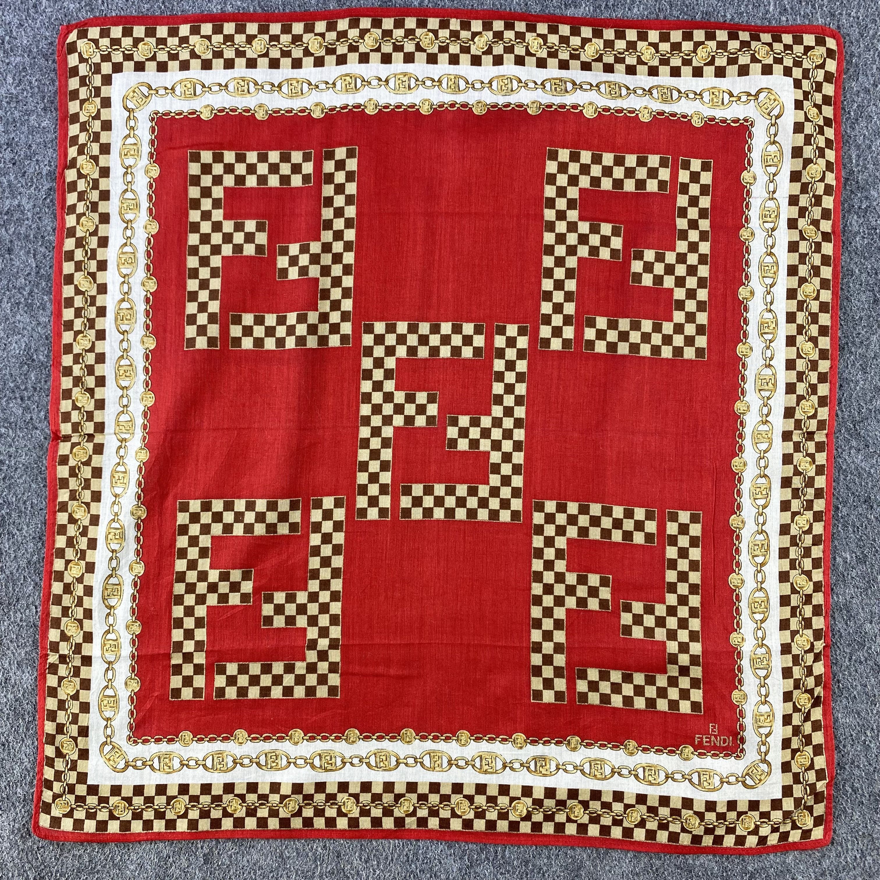 Vintage Fendi Handkerchief/Neckerchief/Bandana HC508 Size ONE SIZE - 1 Thumbnail