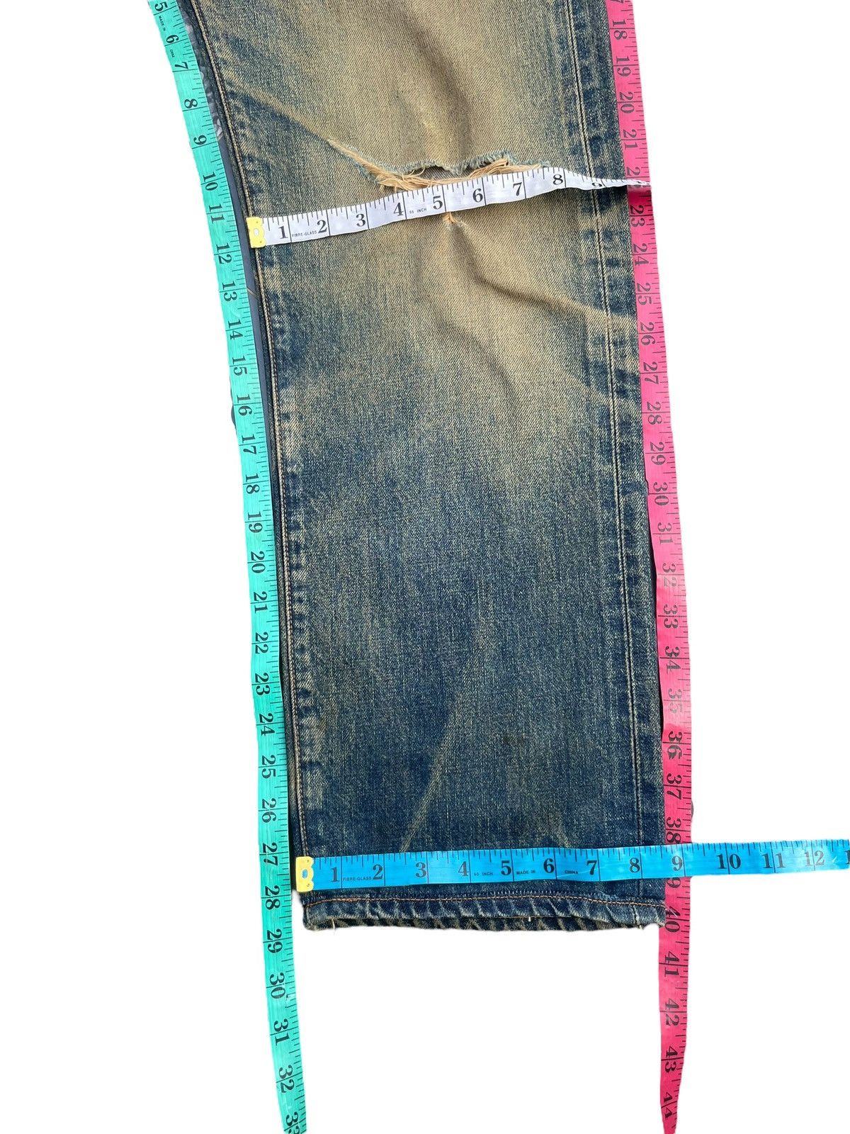 Levi's Vintage 1994 Levi’s 502XX E Selvedge Distressed Size US 31 - 15 Thumbnail