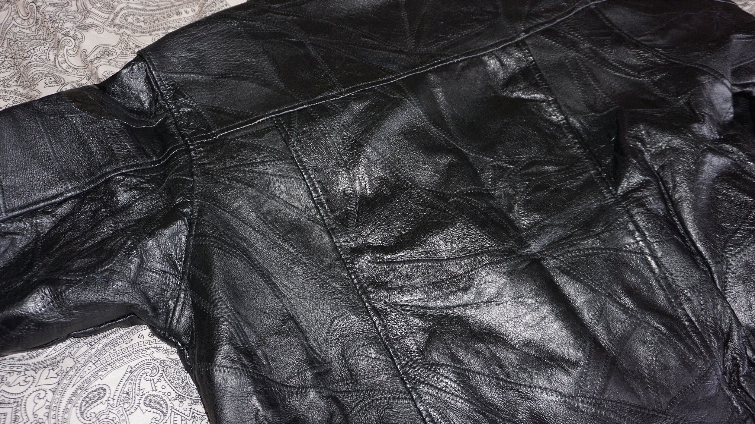 Vintage Vintage 90s RARE Patchwork Biker Leather Jacket Ramones Punk Size US M / EU 48-50 / 2 - 13 Thumbnail