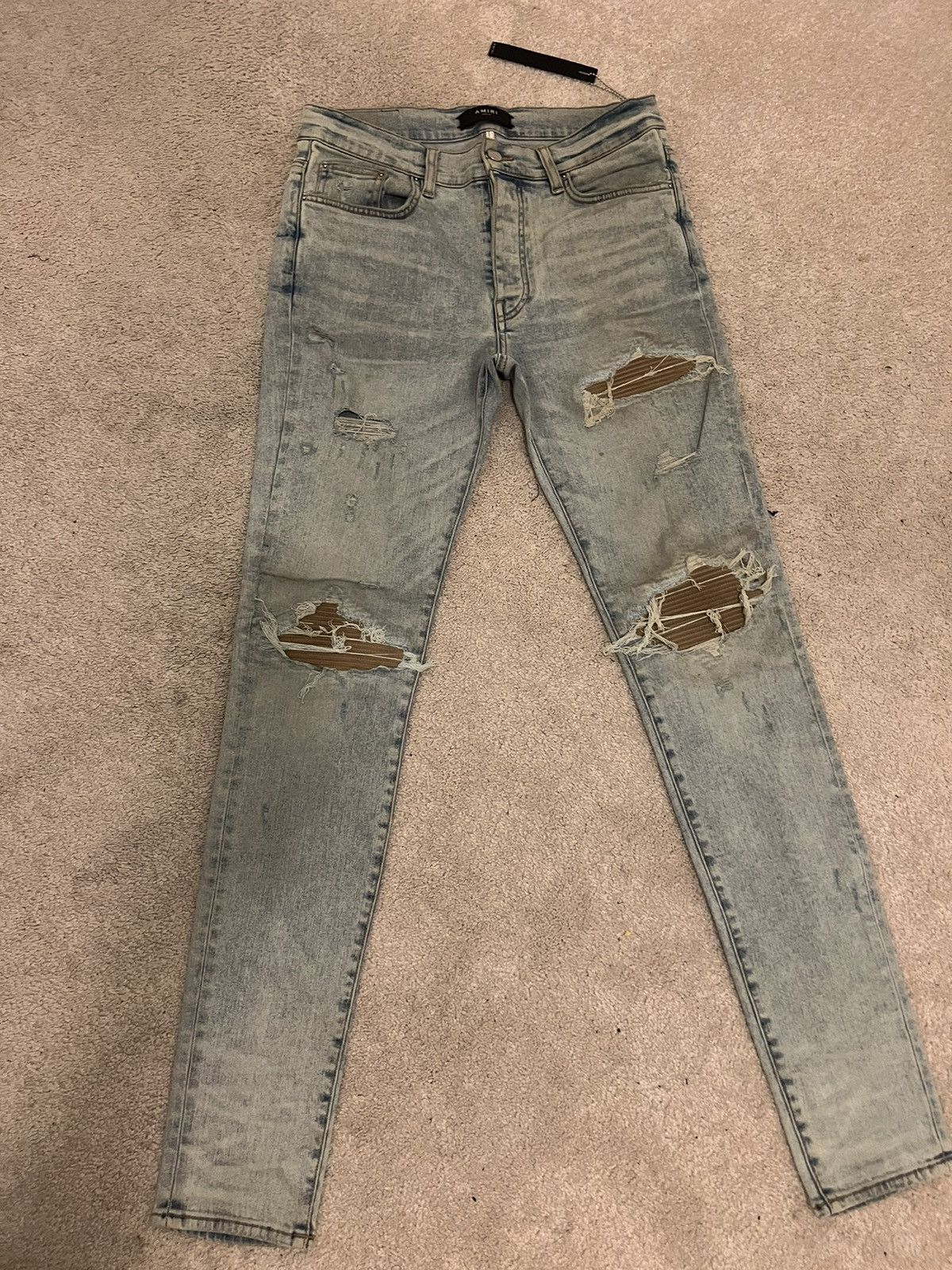 Amiri Amiri MX1 Suede Nude Size US 33 - 2 Thumbnail