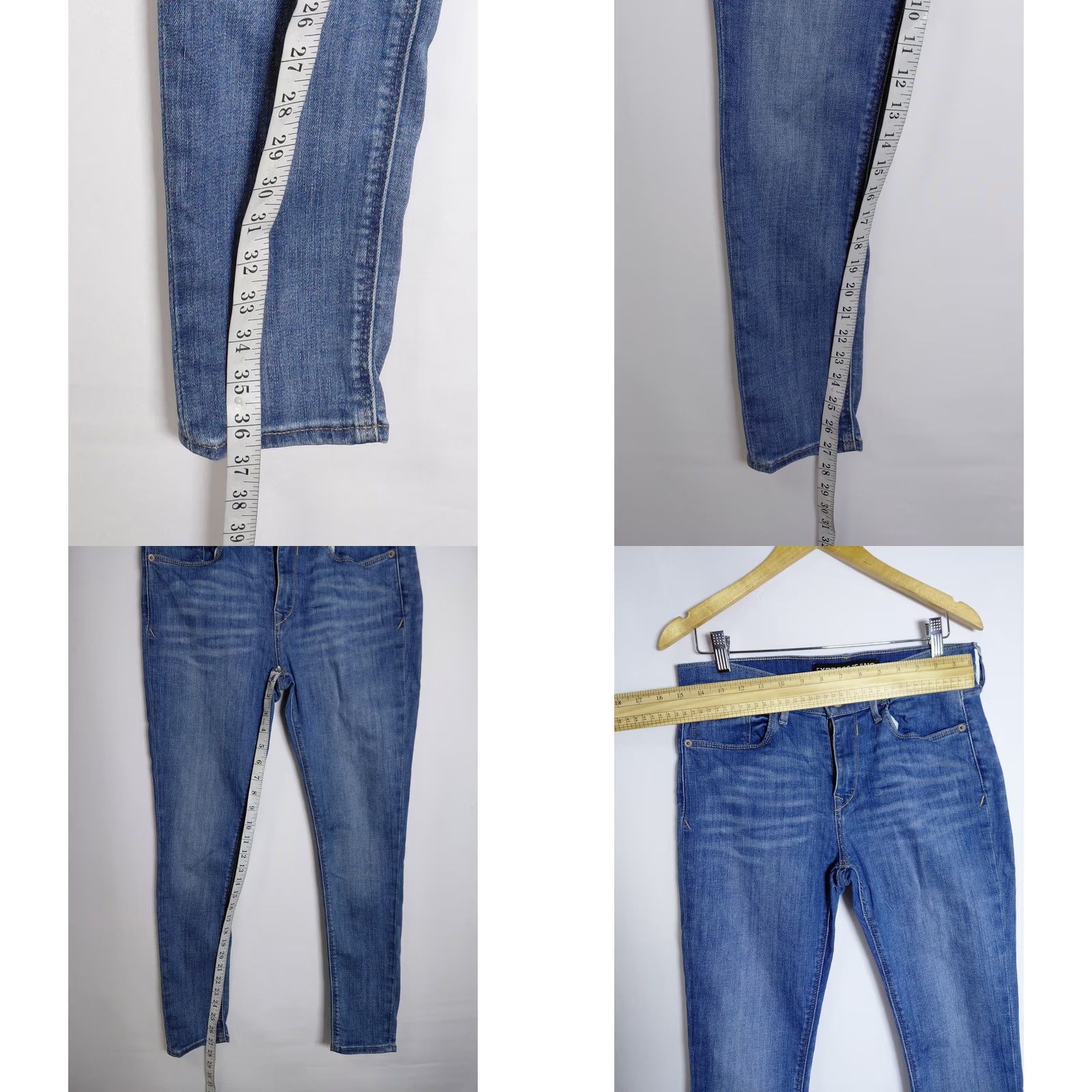 Express EXPRESS Jeans Mid Rise Legging Blue Solid Denim Slim Women Size 8S Size 30" / US 8 / IT 44 - 8 Thumbnail