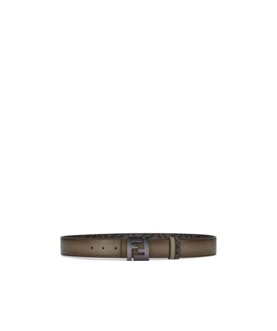 Fendi Fendi FF Classic Double-Sided Leather & Canvas Belt 110 Size ONE SIZE - 9 Thumbnail