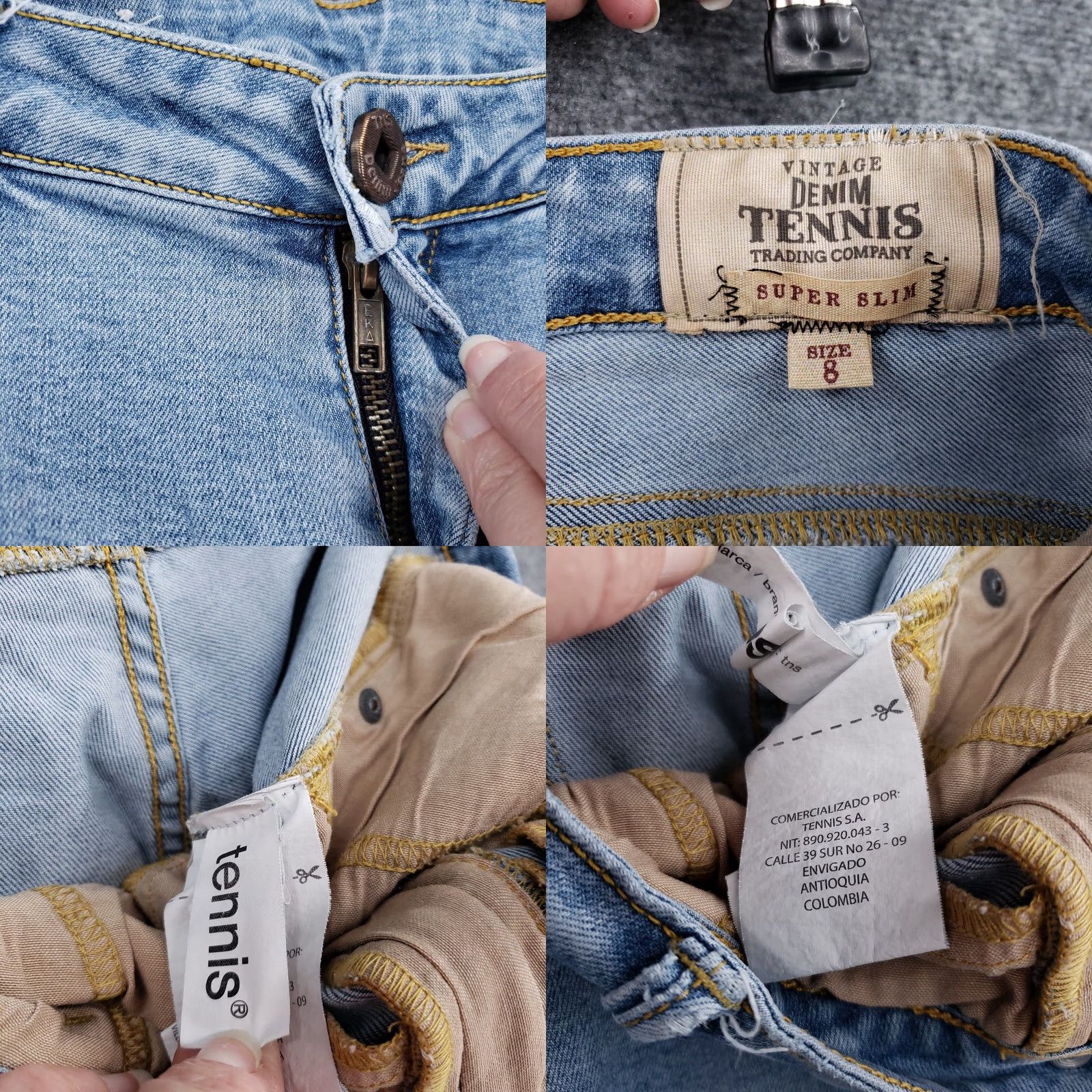 Denime Tennis Trading Company Jeans Womens Super Slim Skinny Size 8 Light Wash Blue Denim Size 30" / US 8 / IT 44 - 8 Thumbnail