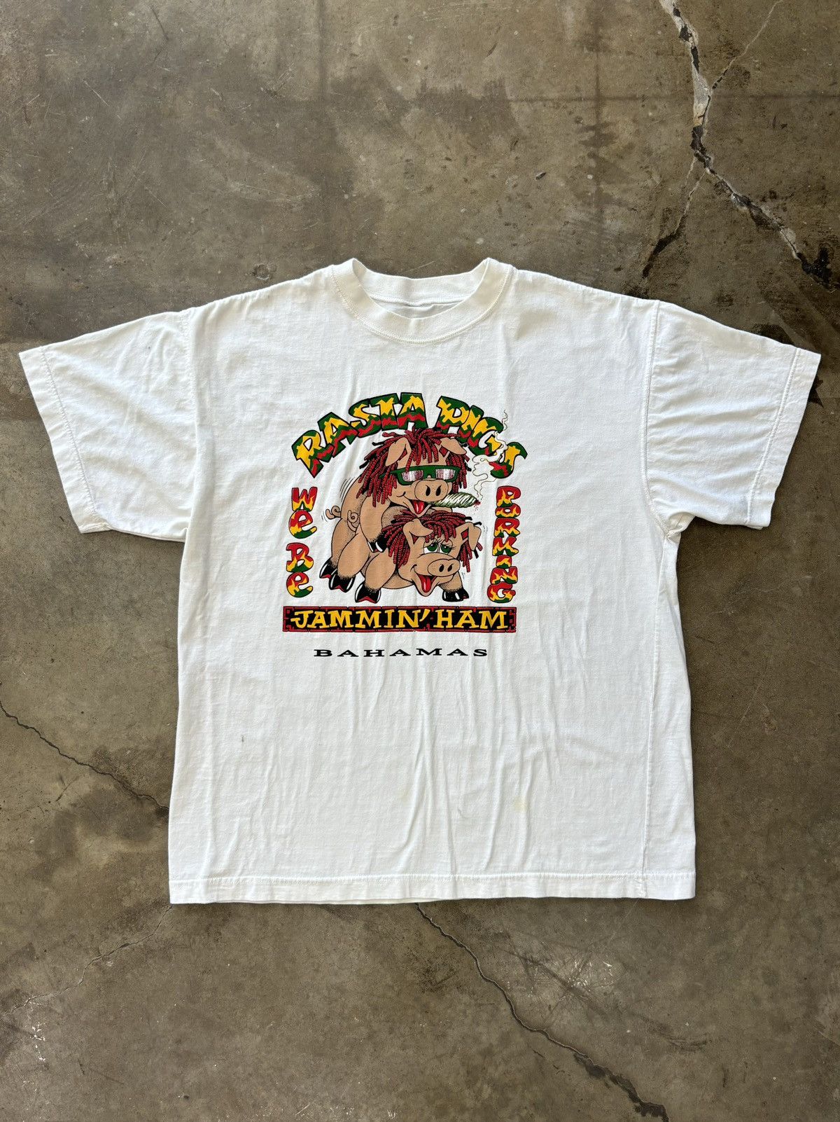 Vintage Vintage Rasta Love Pigs Bahama Porking Tee Large Size US L / EU 52-54 / 3 - 2 Thumbnail